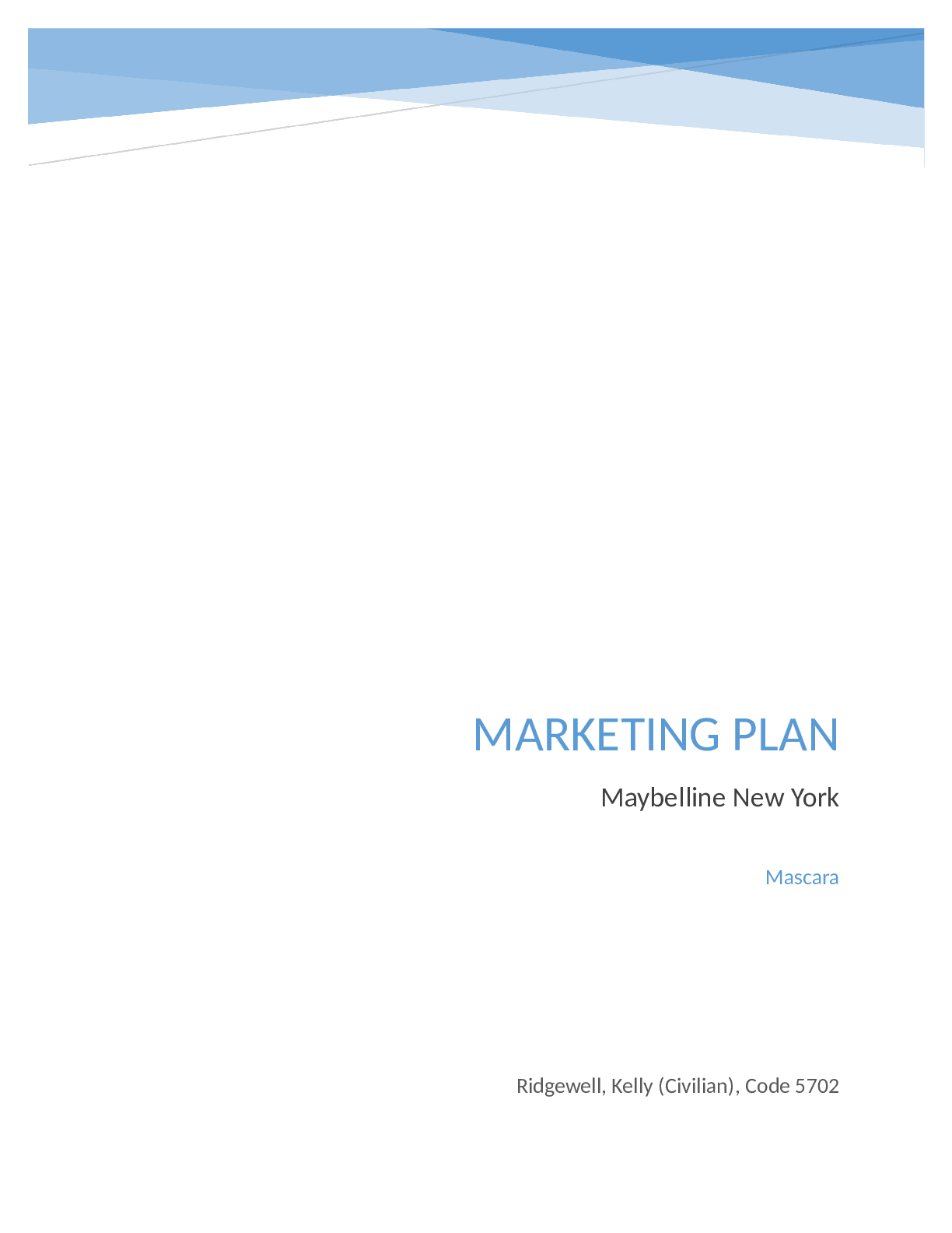 Preview image for Maybelline Marketing Plan.  'all correct answers 100%'