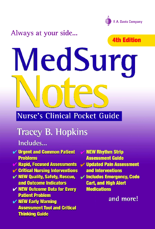 Preview image for MedSurg Notes Nurses Clinical Pocket Guide, 4th Edition