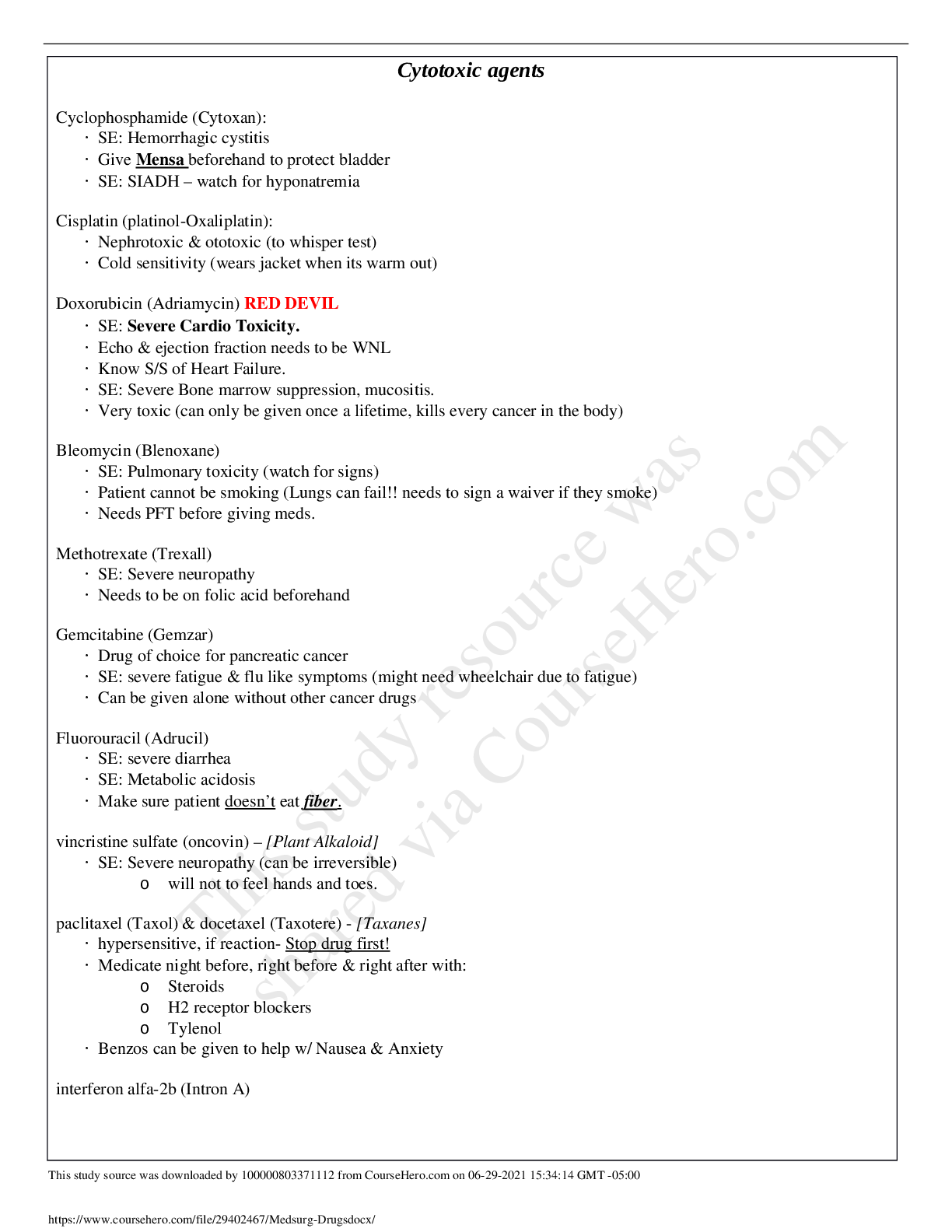 Preview image for Adelphi UniversityNUR 0302-481Medsurg Drugs.