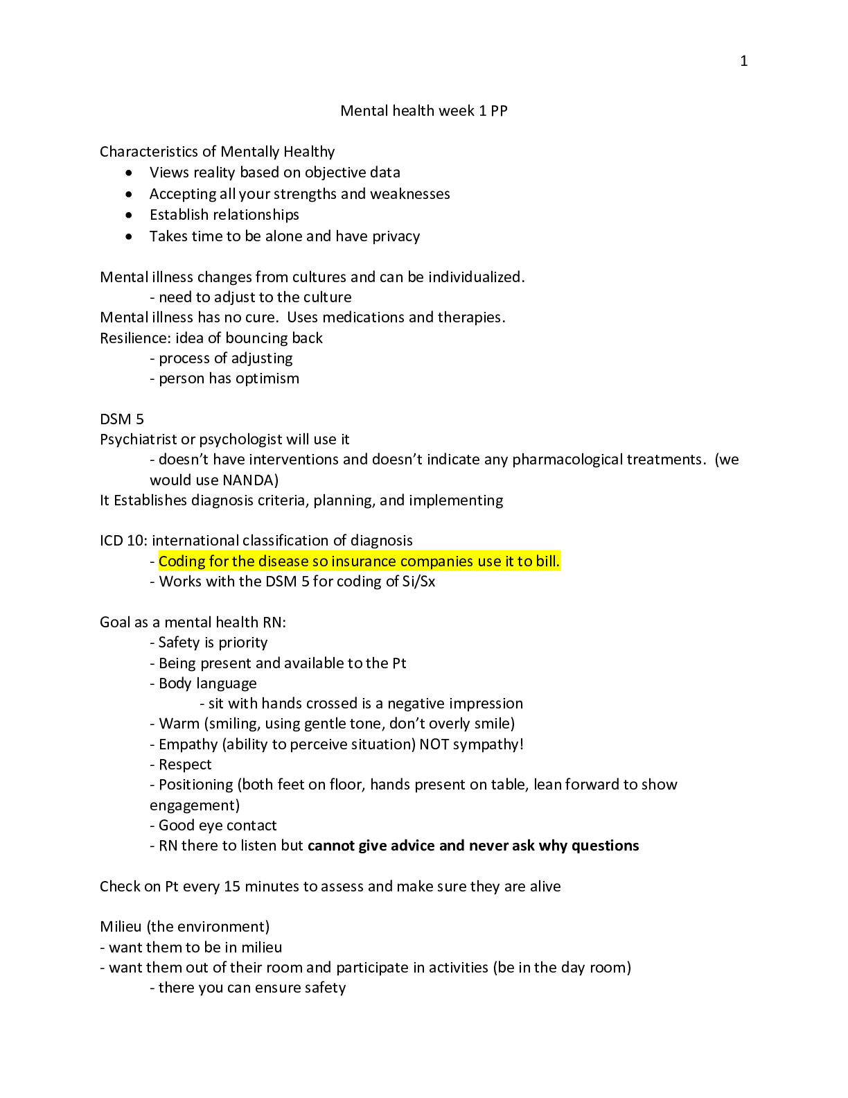 Preview image for Mental health week 1 PP