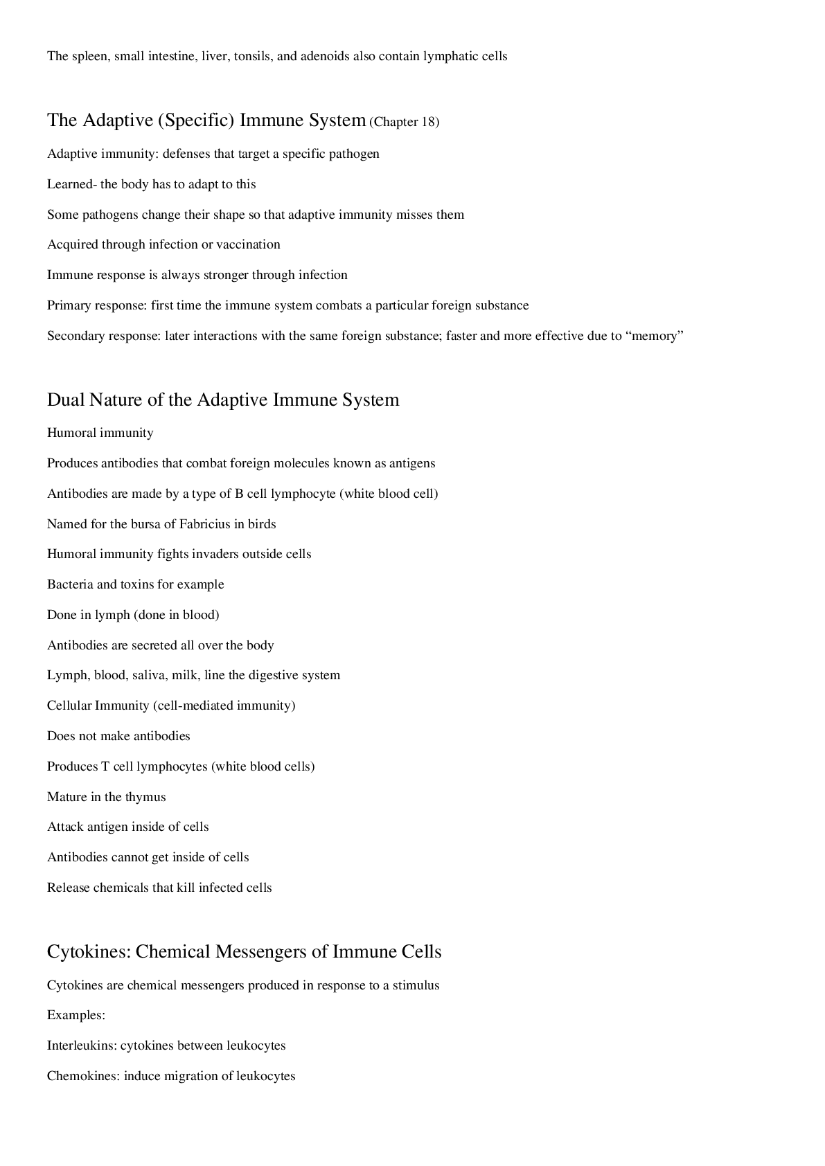 Preview image for BIOS 2150 Microbiology -The Adaptive (Specific) Immune System