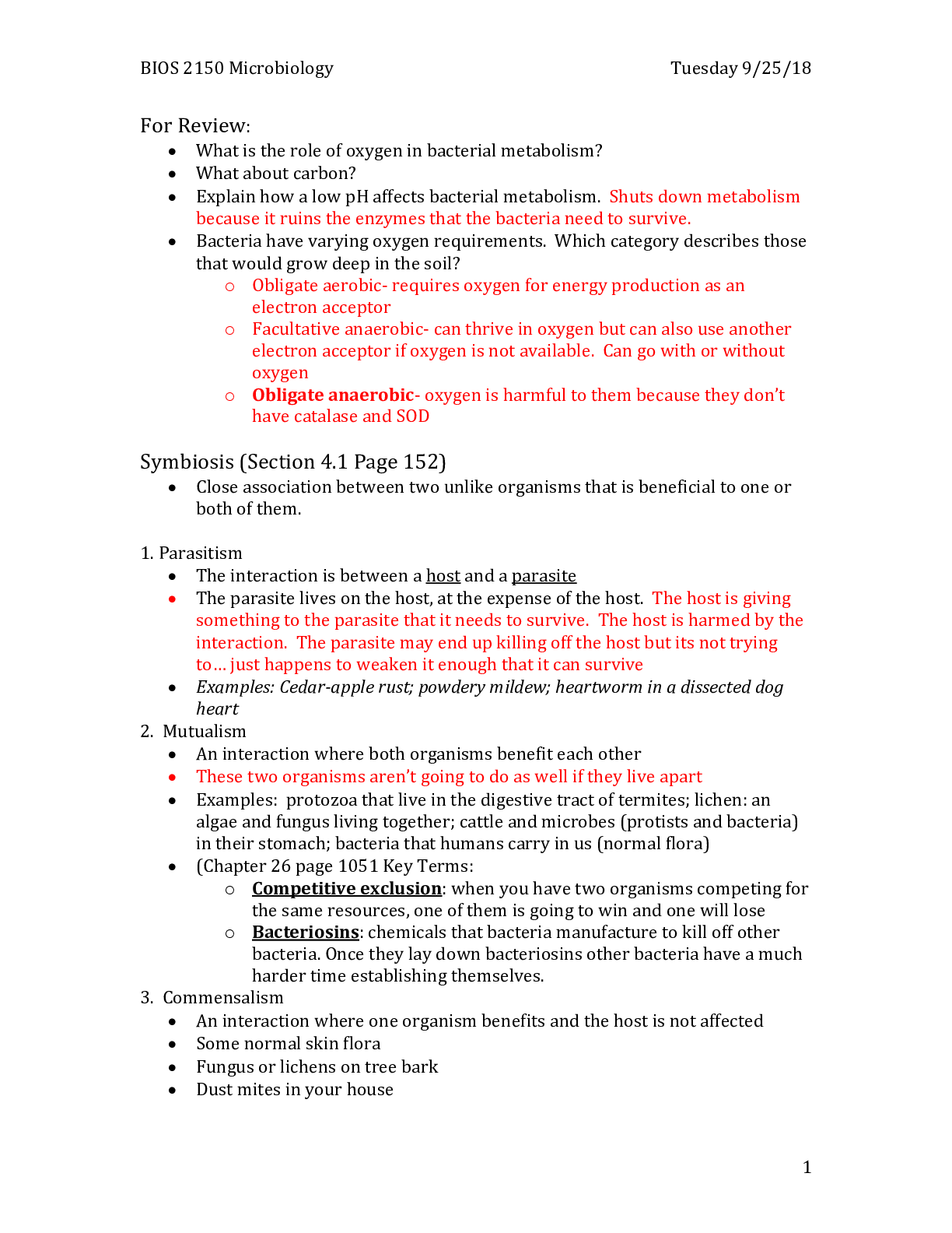 Preview image for BIOS2150 Microbiology Class notes