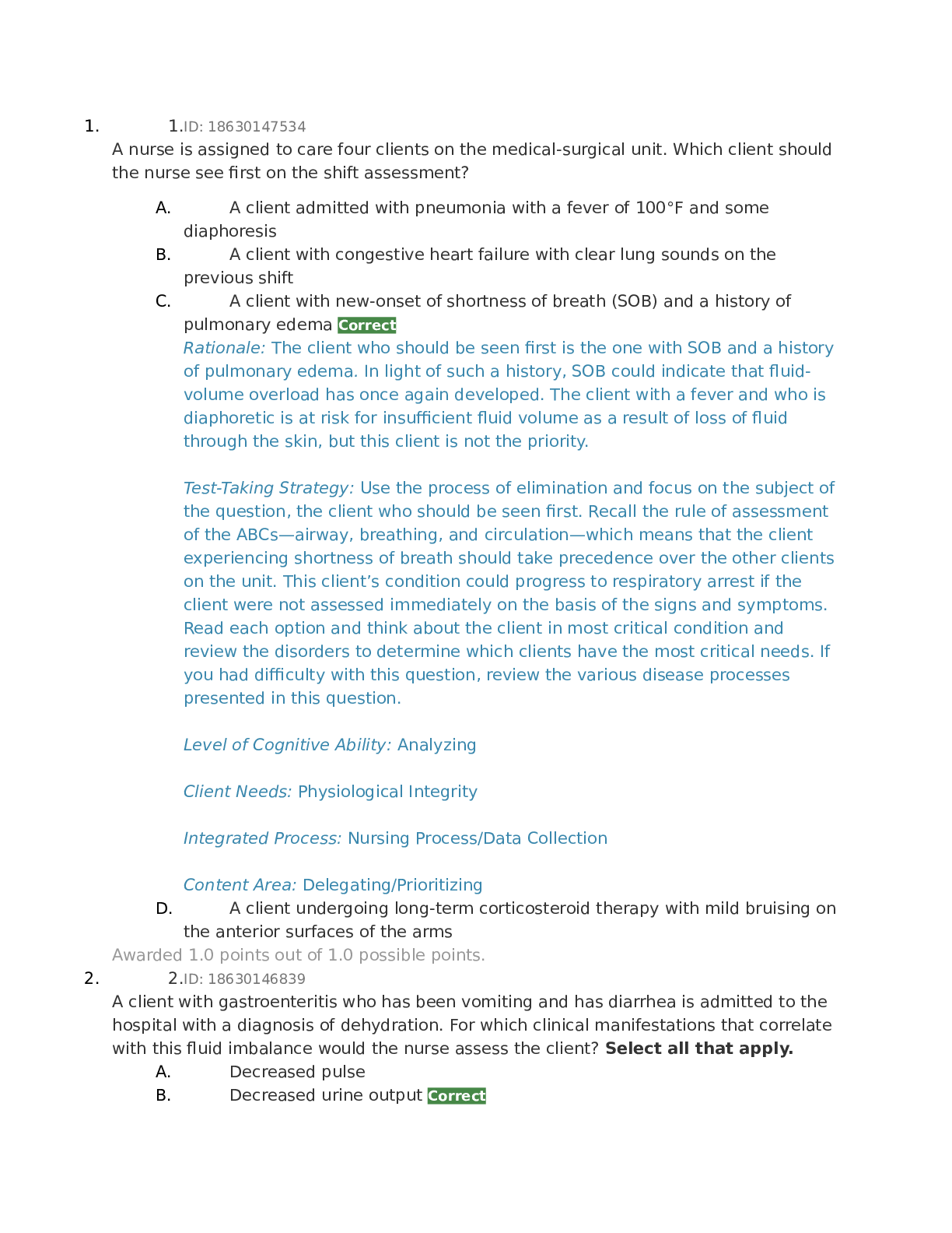 NURSING MISC Module 10 Questions and Answers,100% CORRECT