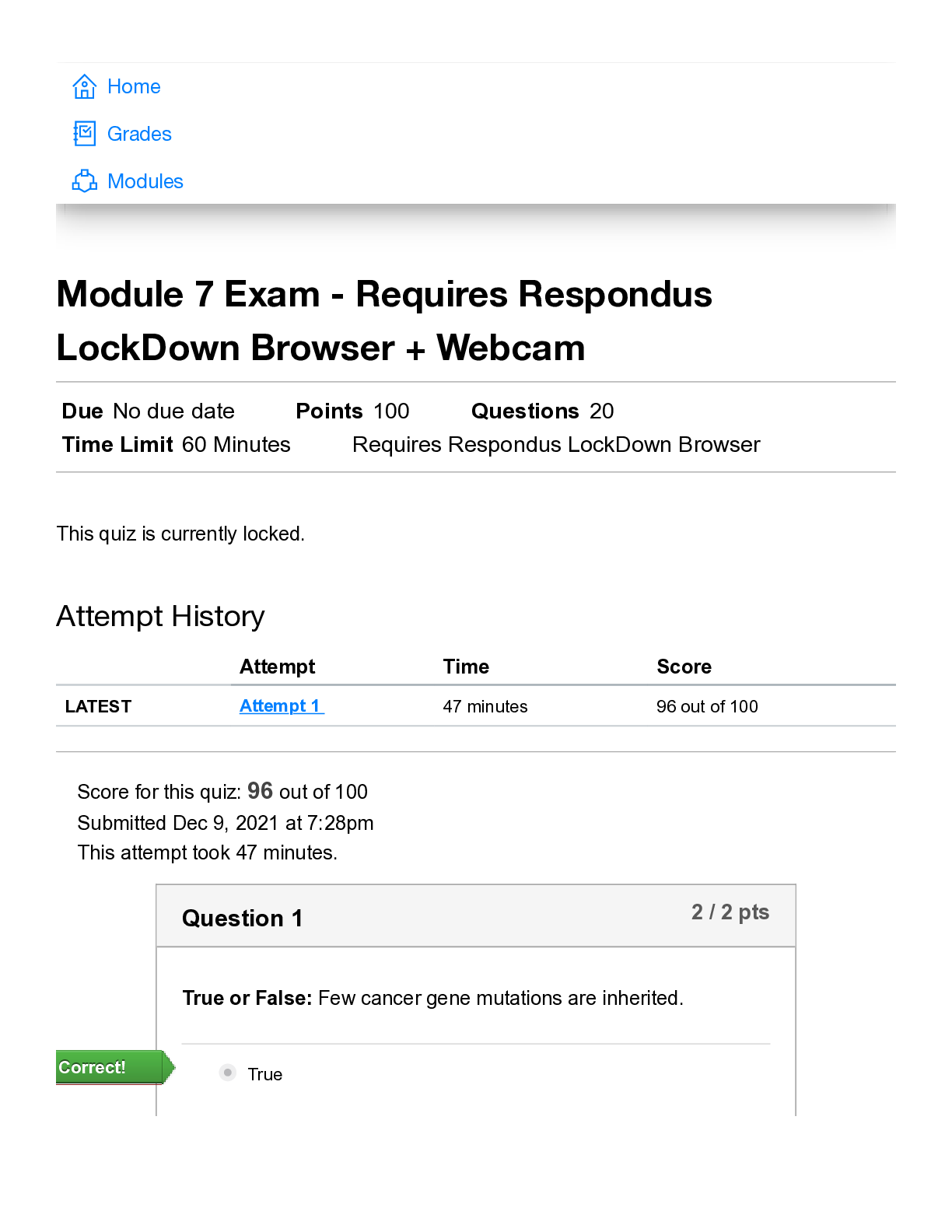 Preview of BIOD210 Module 7 Exam Genetics/  Questions & Answers/ Latest 2022