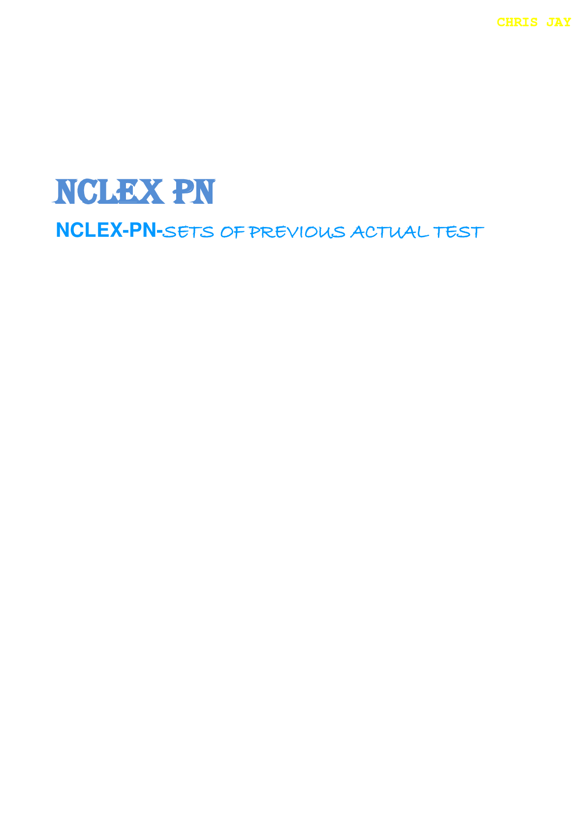 Preview image for NCLEX PN NEW TESTBANK