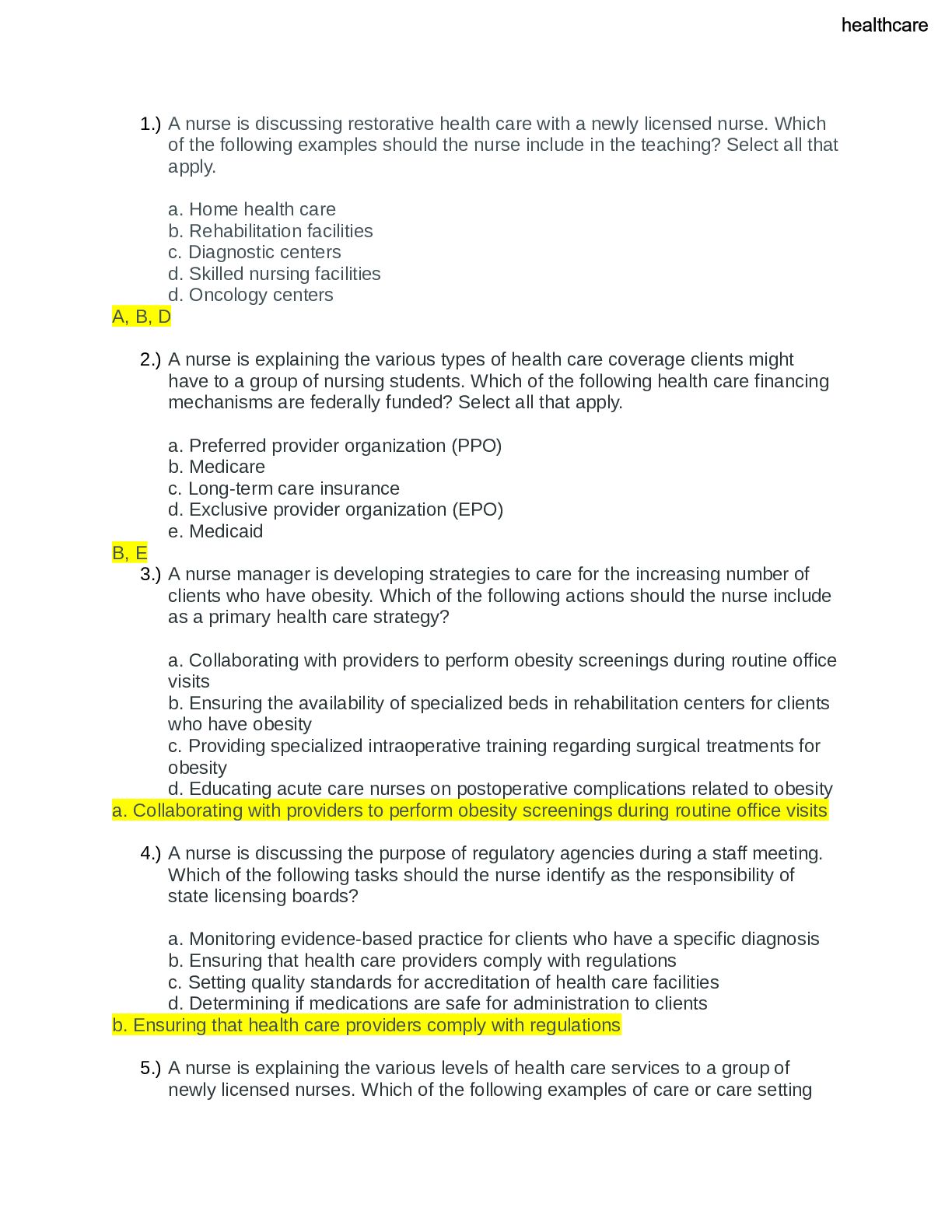 Preview image for NCLEX NUR 245 QUESTIONS AND ANSWERS