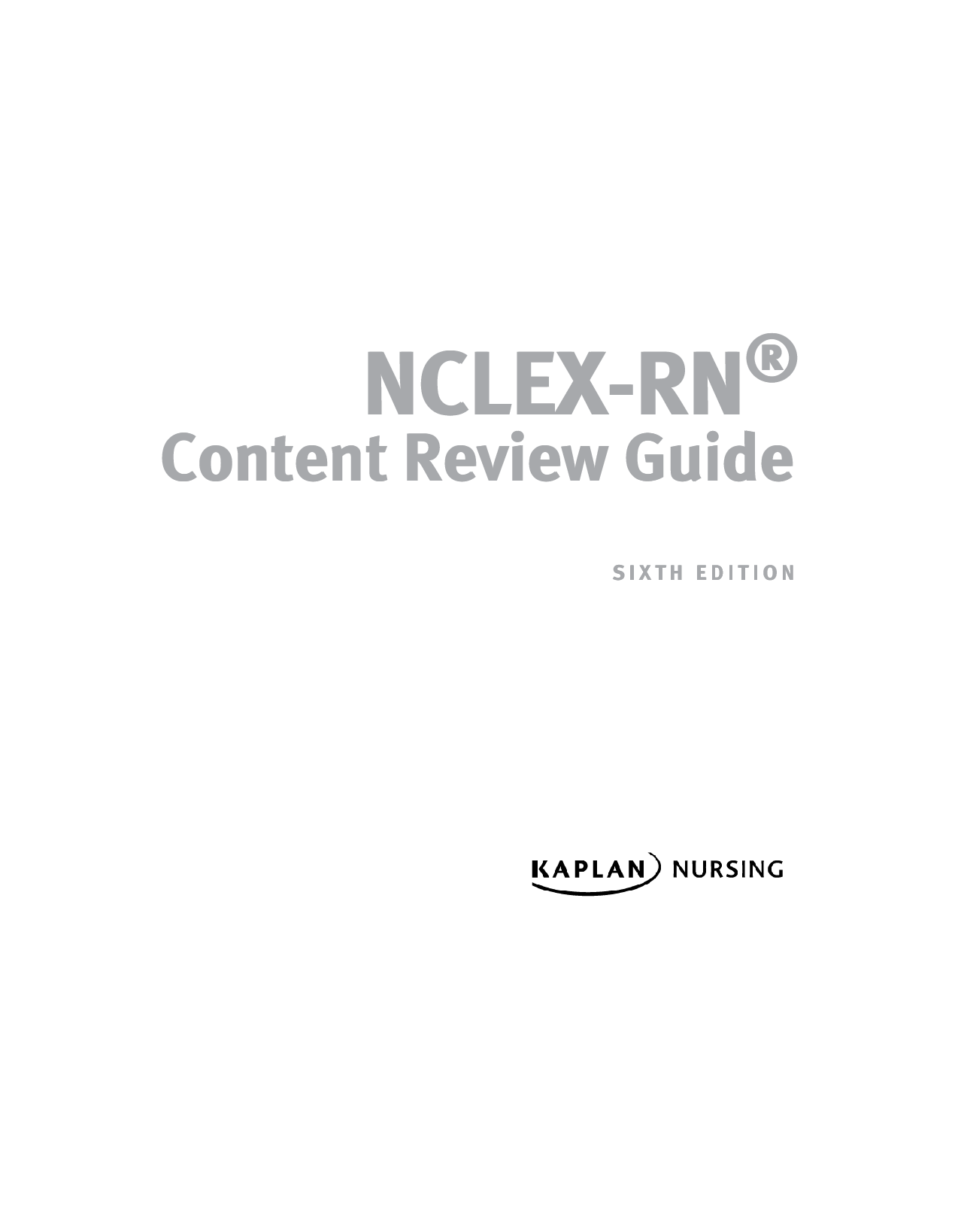 Preview image for NCLEX-RN Content Review Guide-Kaplan Publishing