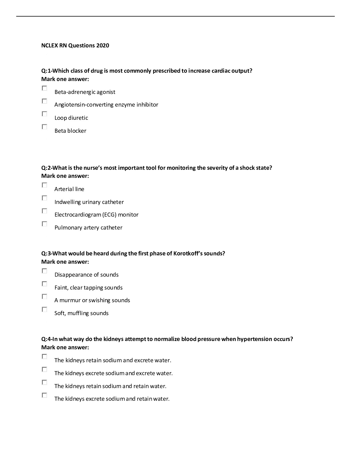 Preview image for NCLEX RN Questions 2020