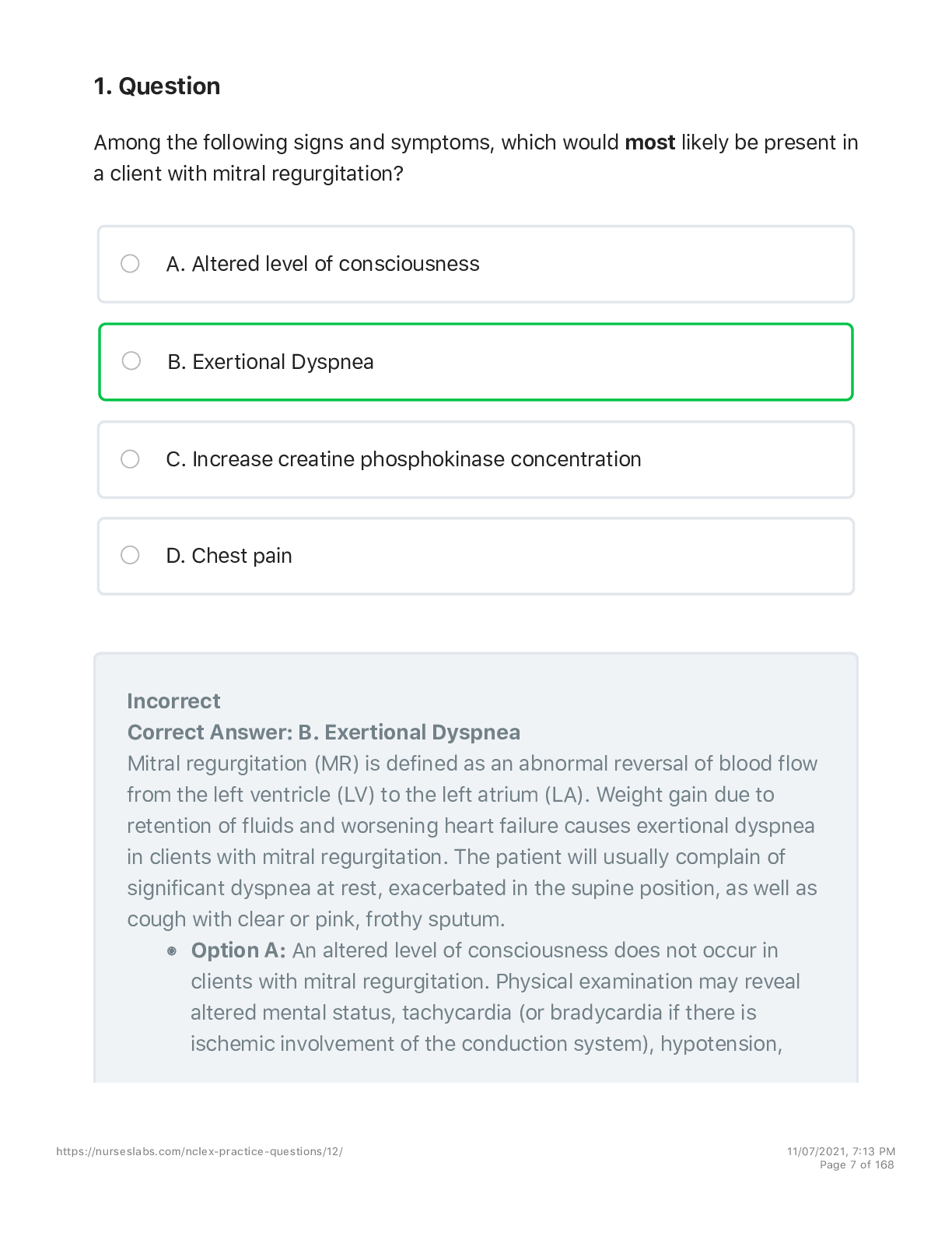 Preview image for NCLEX - RN VERSION 12 2021 75 QUESTIONS WITH EXPLAINED ANSWERS