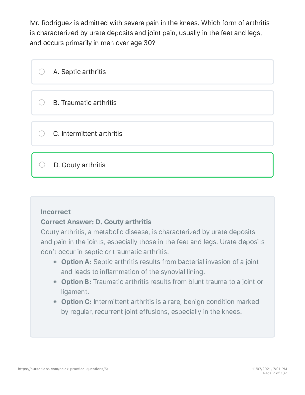 Preview image for NCLEX - RN VERSION 5 2021 75 QUESTIONS WITH EXPLAINED ANSWERS
