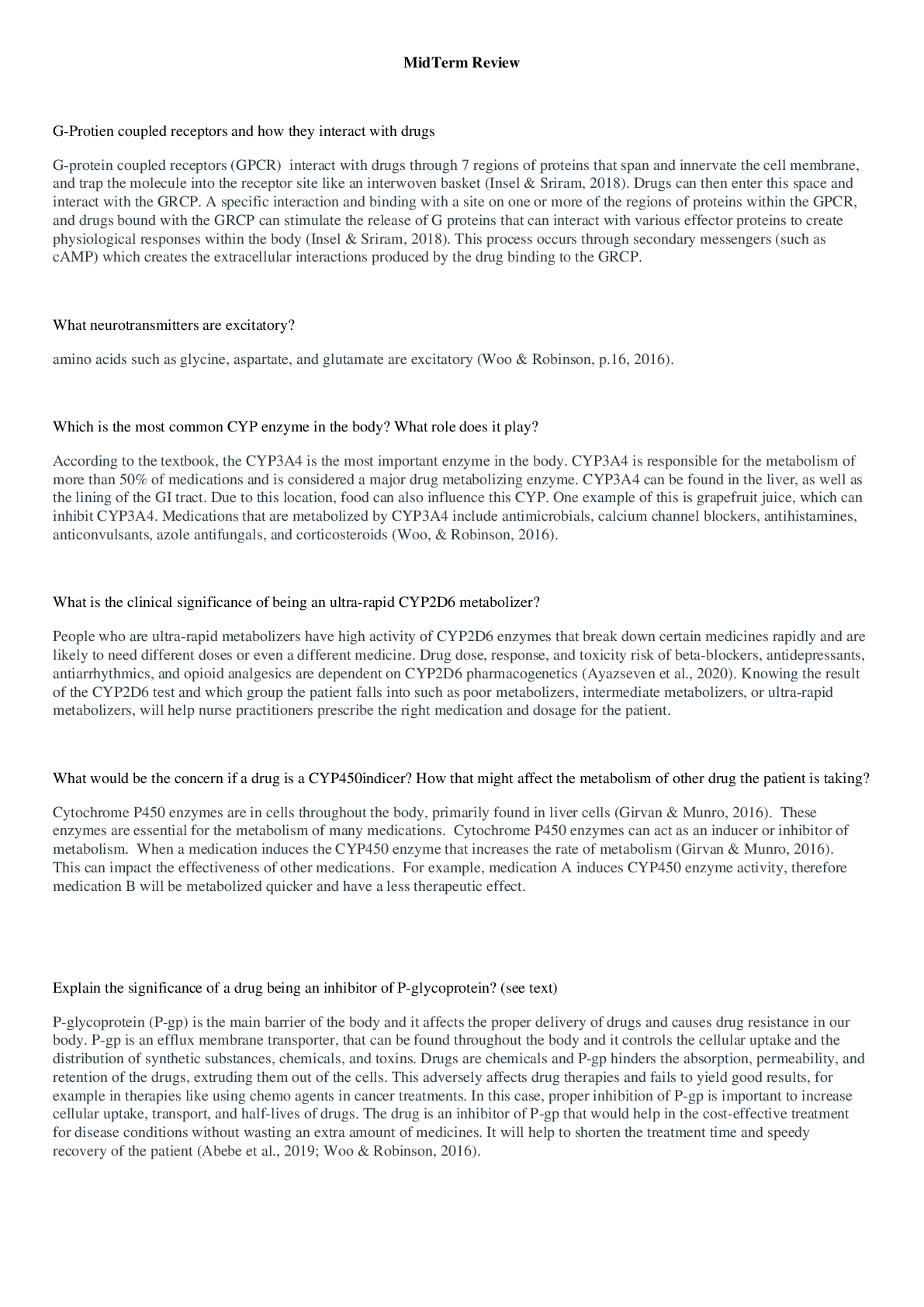 Preview of NR 565 Mid Term Review