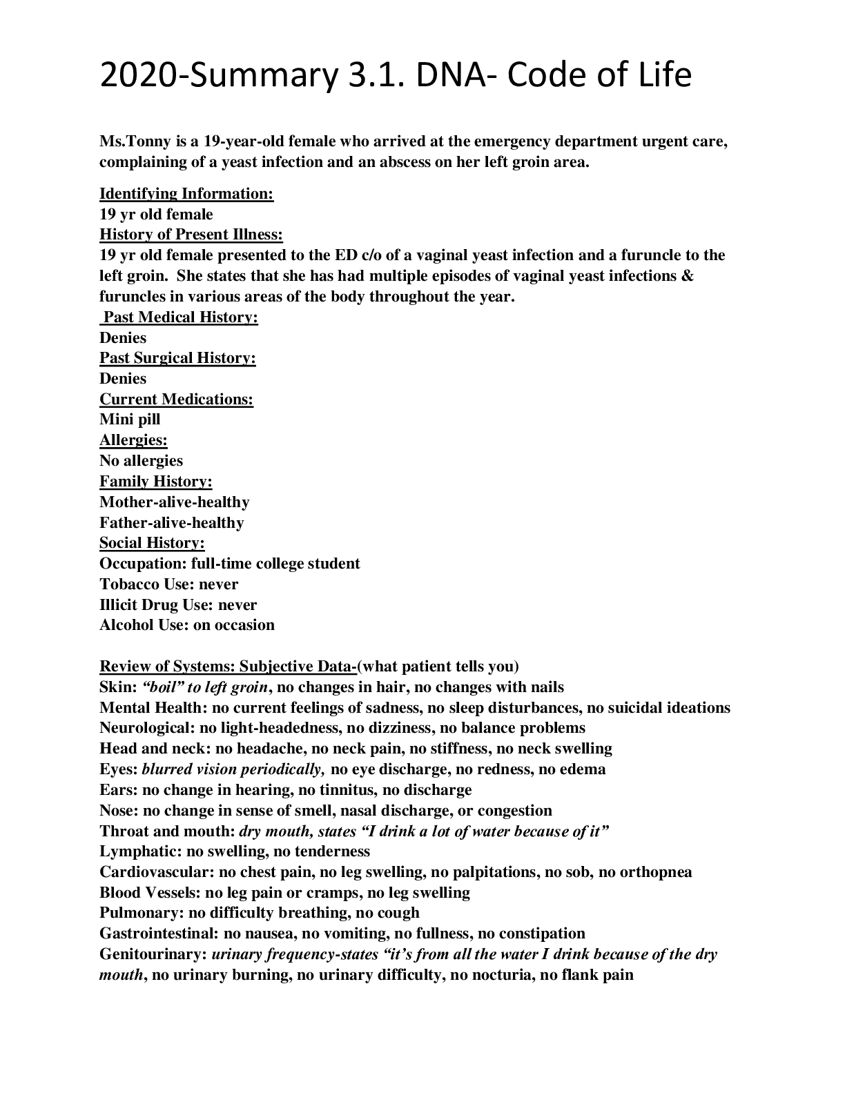 Preview image for 2020-Summary 3.1. DNA- Code of Li