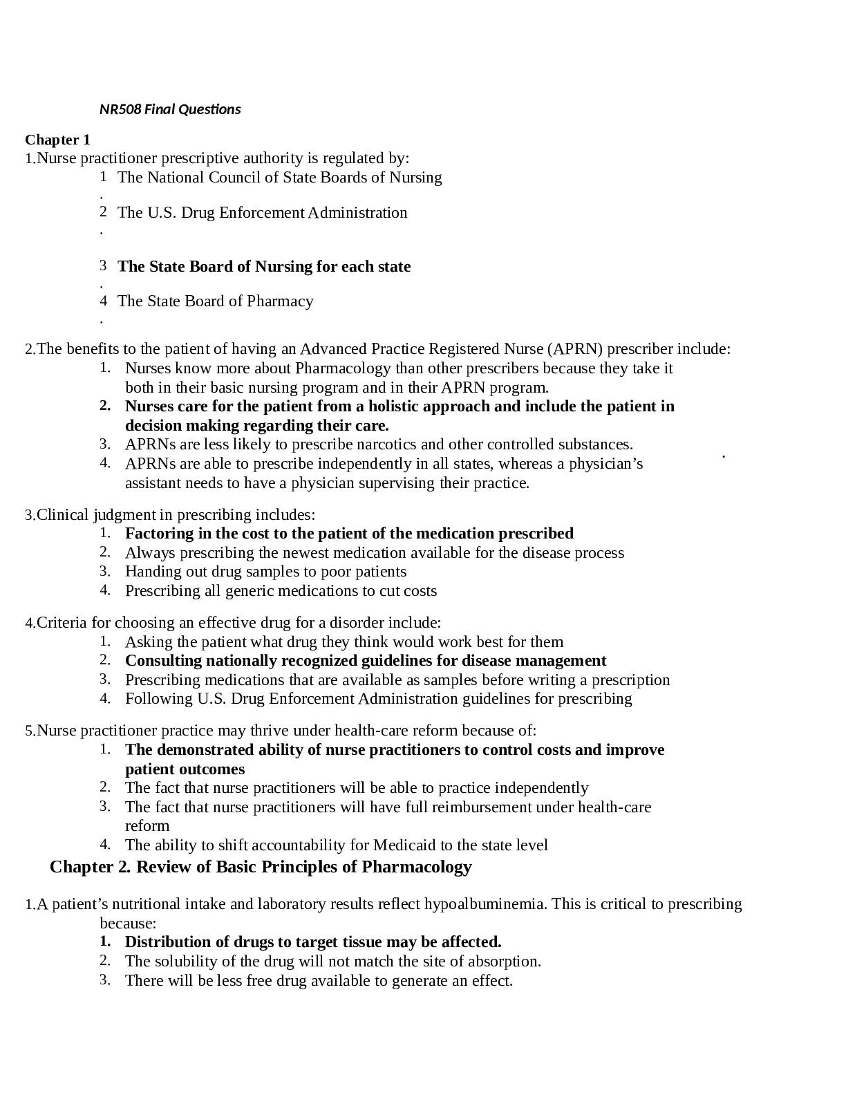 Preview image for NR508 Final Test Bank - With Correct Solutions