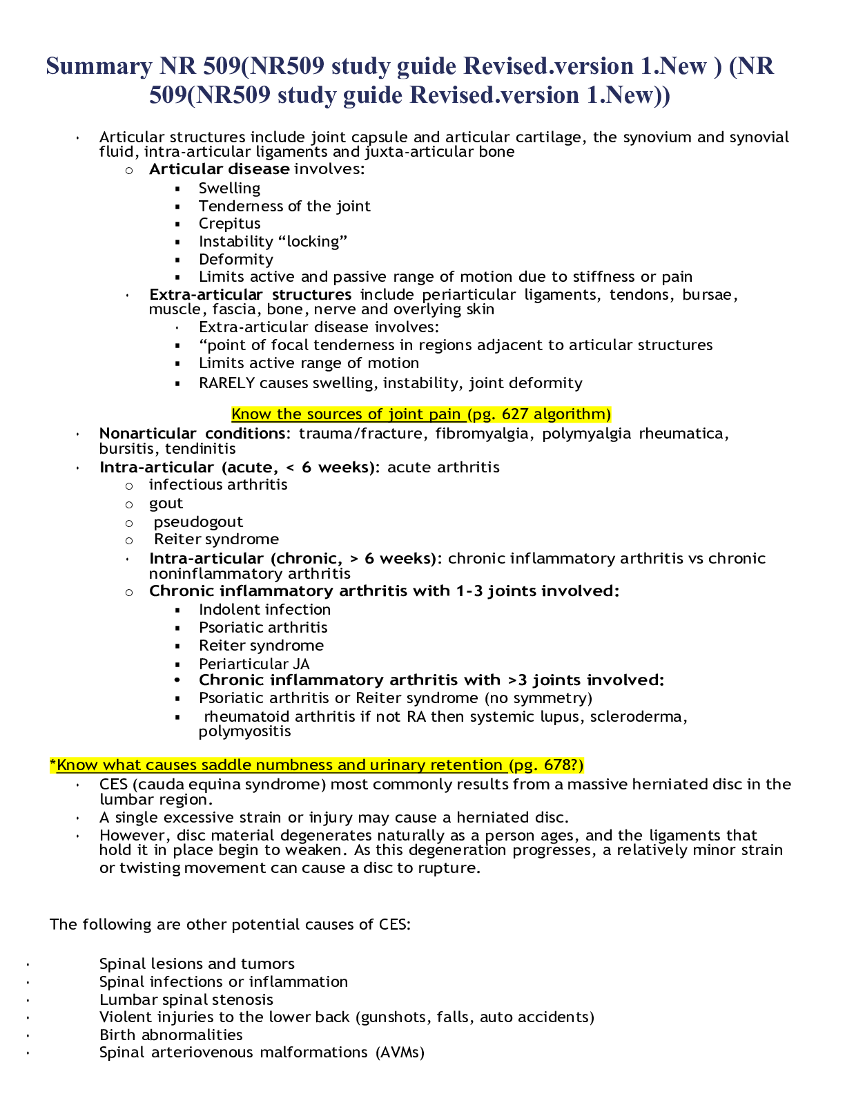 Preview image for Summary NR 509(NR509 study guide Revised.version 1.New ) (NR 509(NR509 study guide Revised.version 1.New))