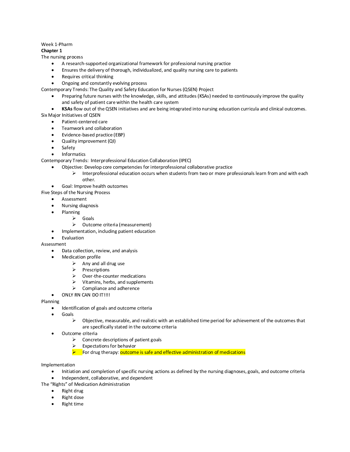 NR 293 Pharmacology for Nursing Week 1 Complete Study Guide; Latest 2020/2021.(Chamberlain)