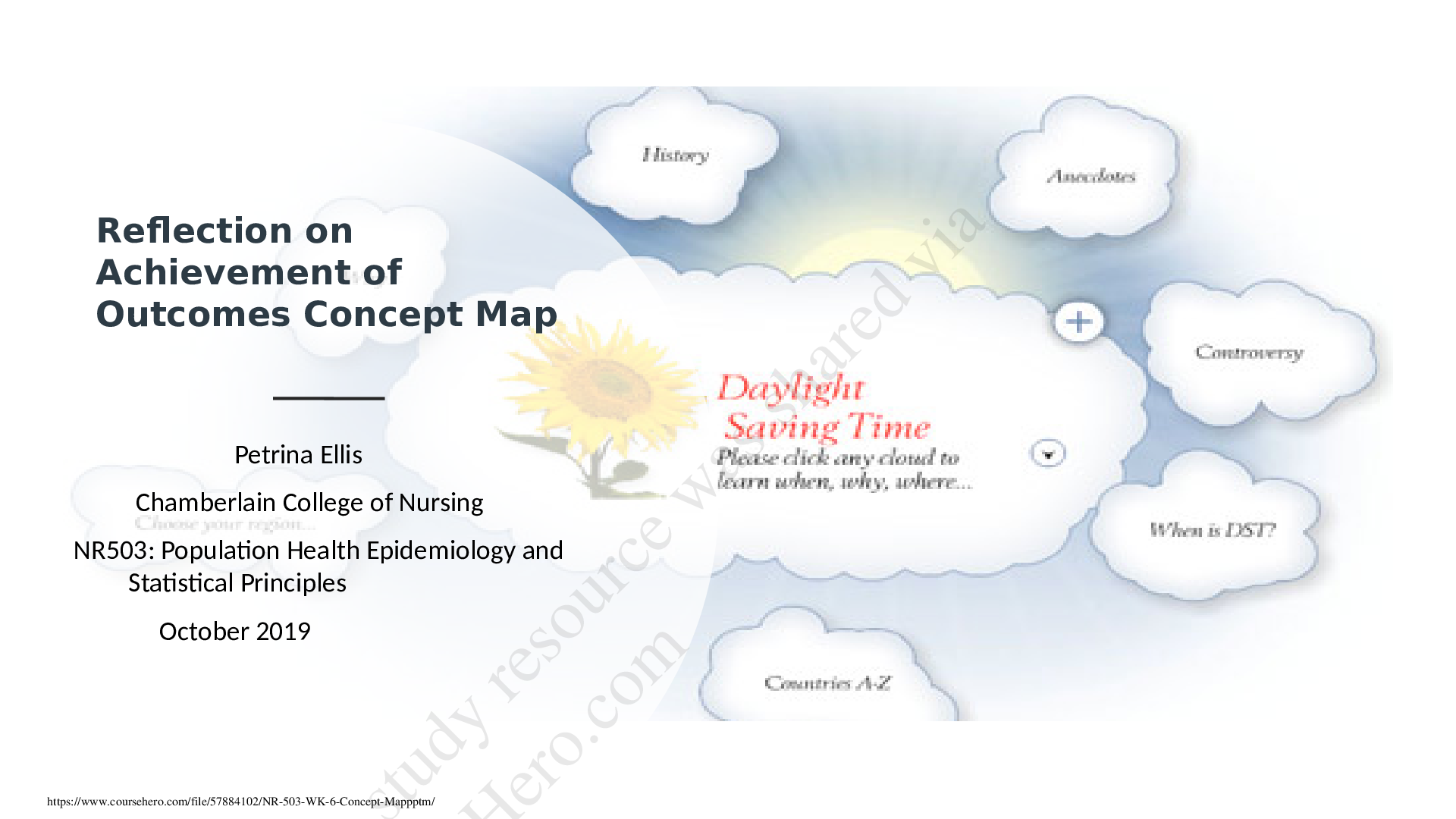 Preview of Chamberlain College of Nursing - NR 503NR 503 WK 6 Concept Map.
