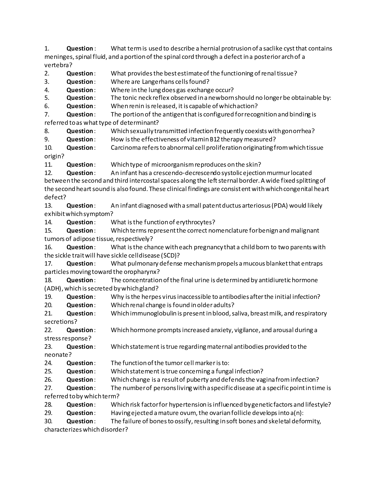 Preview image for NR 507 Week 8 Final Revision Exam.