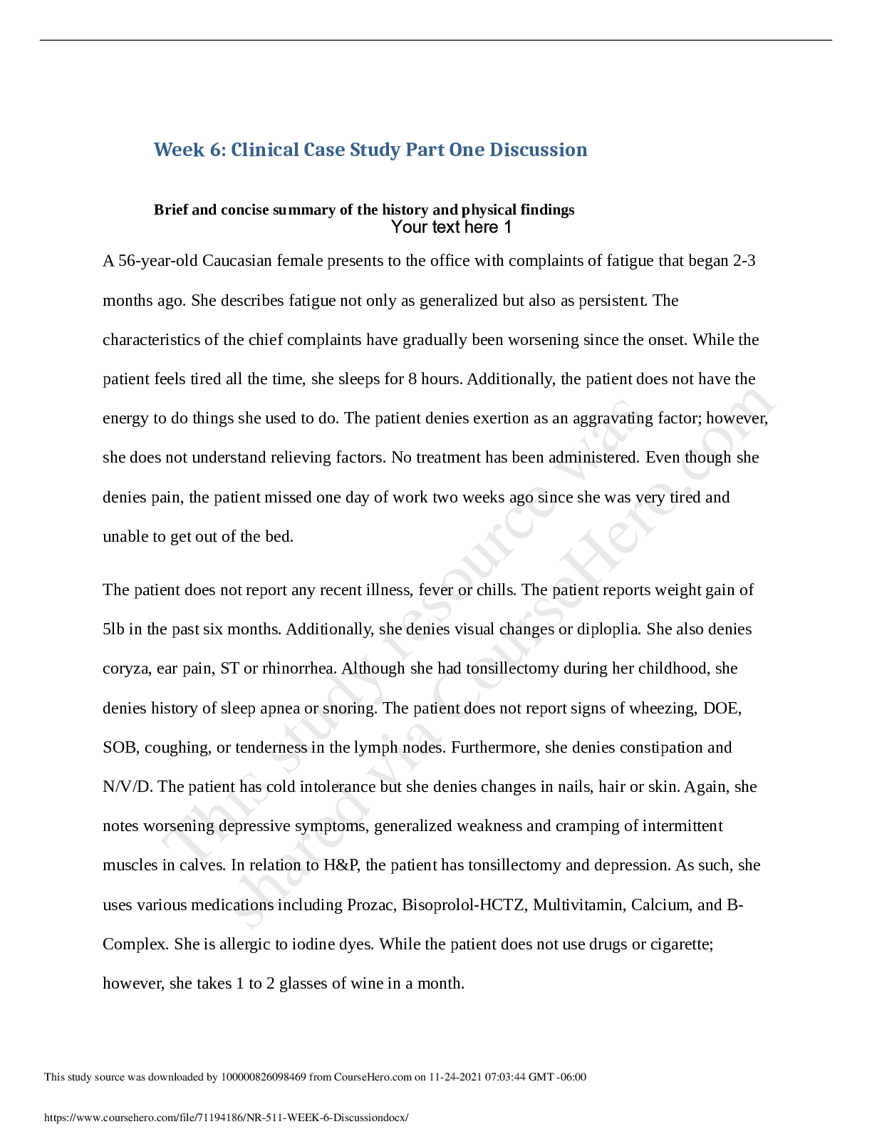 Preview image for NR 511_WEEK 6 Discussion COMPLETE QUESTIONS AND ANSWERS