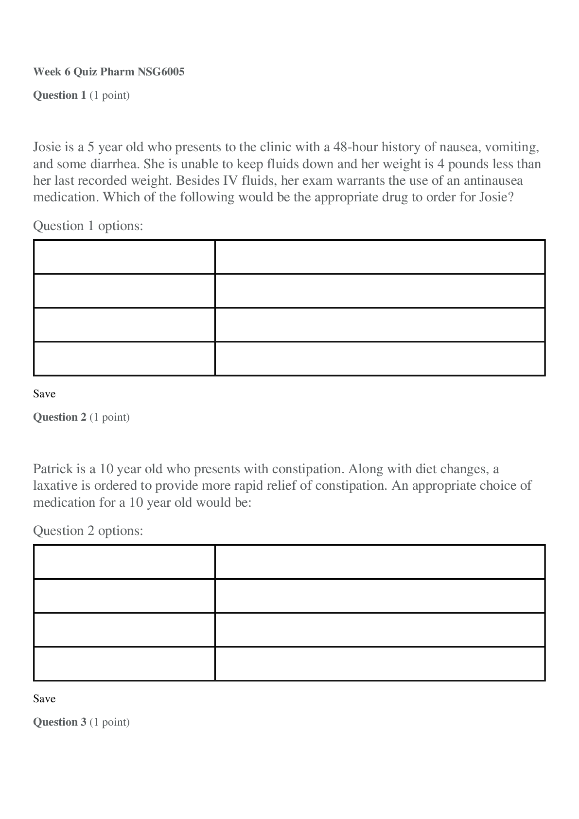 Preview of NSG 6005 Week 6 KC Quiz Pharm