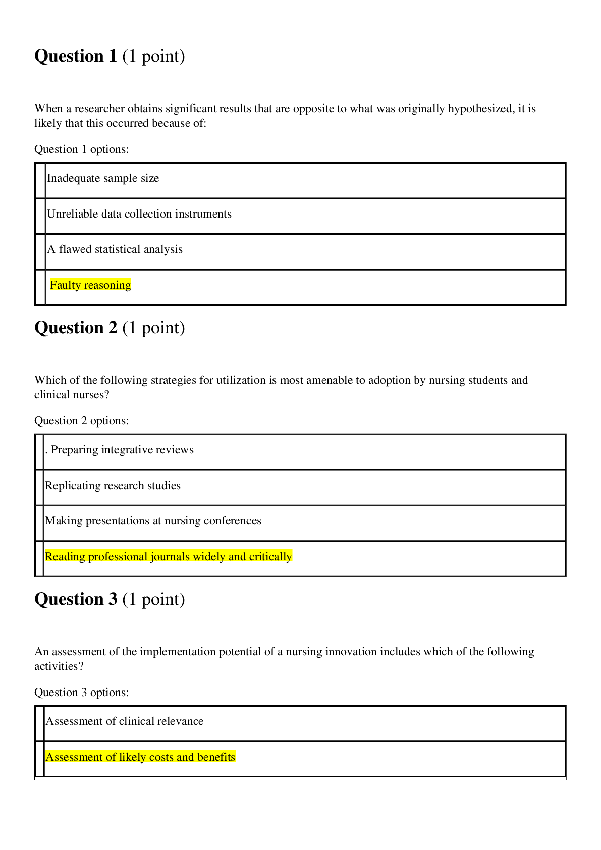 Preview of NSG 6101 Week 10 Knowledge Check