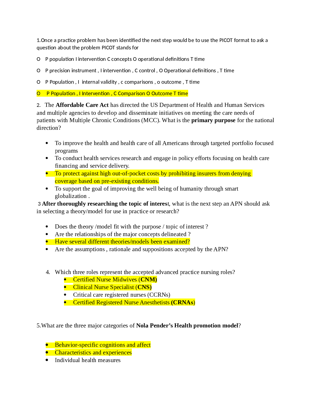 Preview image for NSG6006 Predictor EXAM