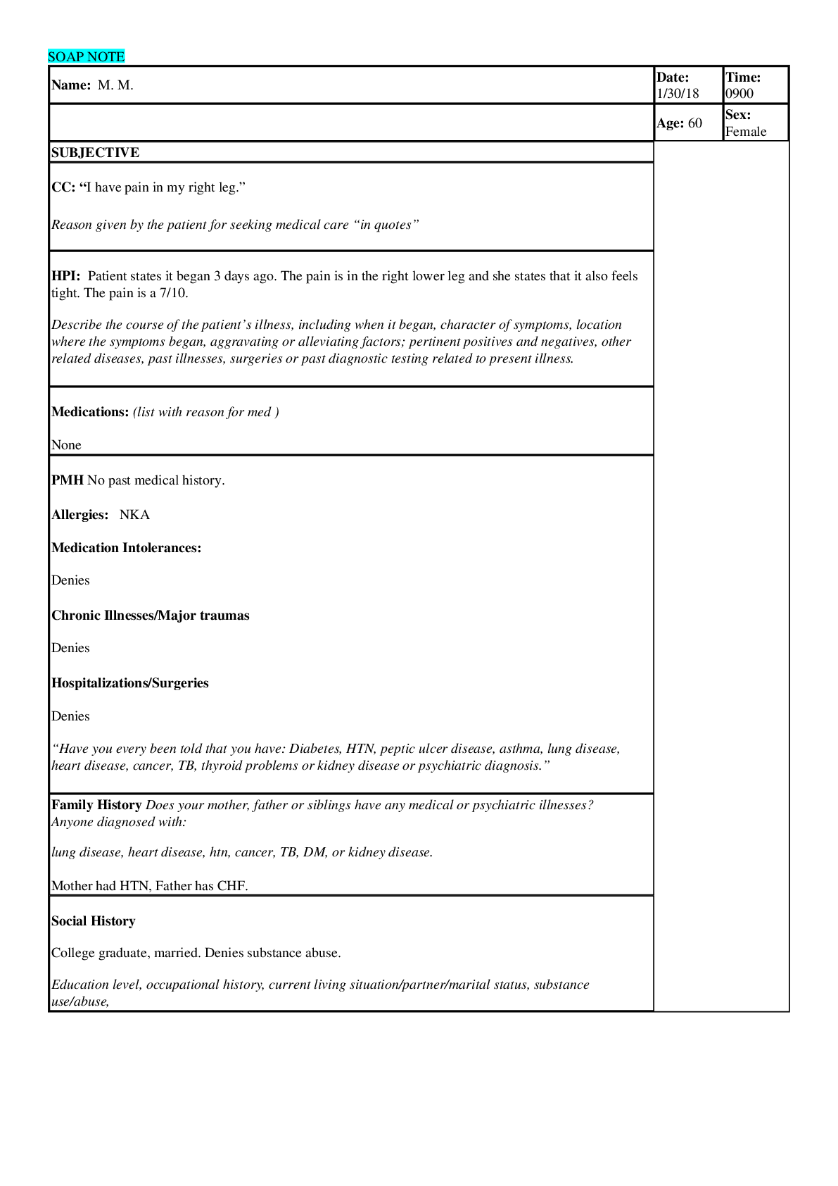 Preview image for NSG6020_Week_6_SOAP_Note_