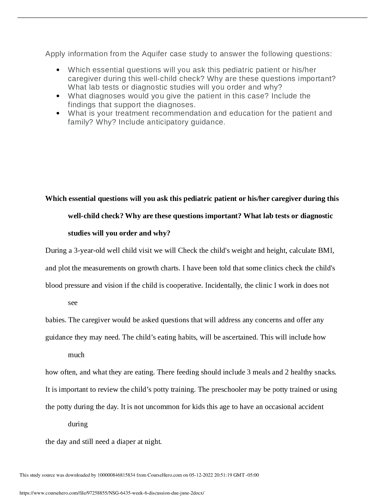 Preview image for NSG 6435 week 6 discussion due june 21