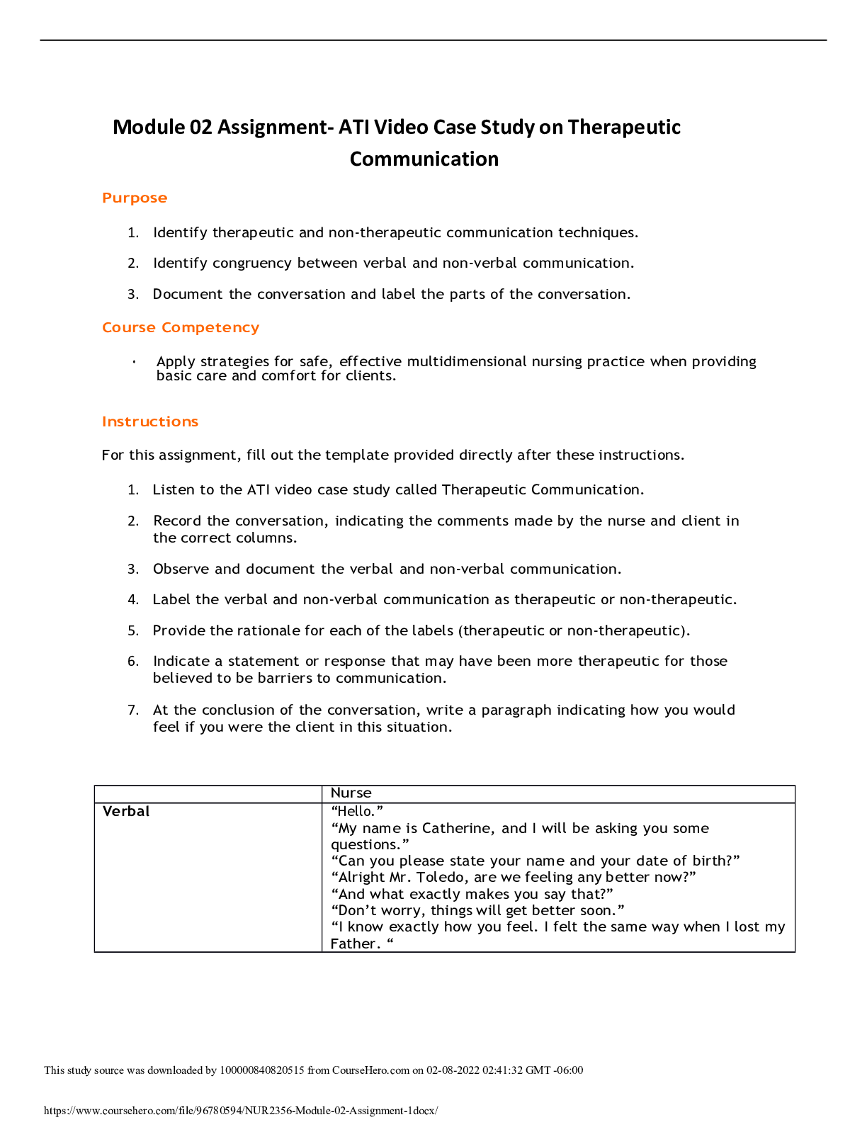 Preview of NUR2356_Module 02 Assignment-1
