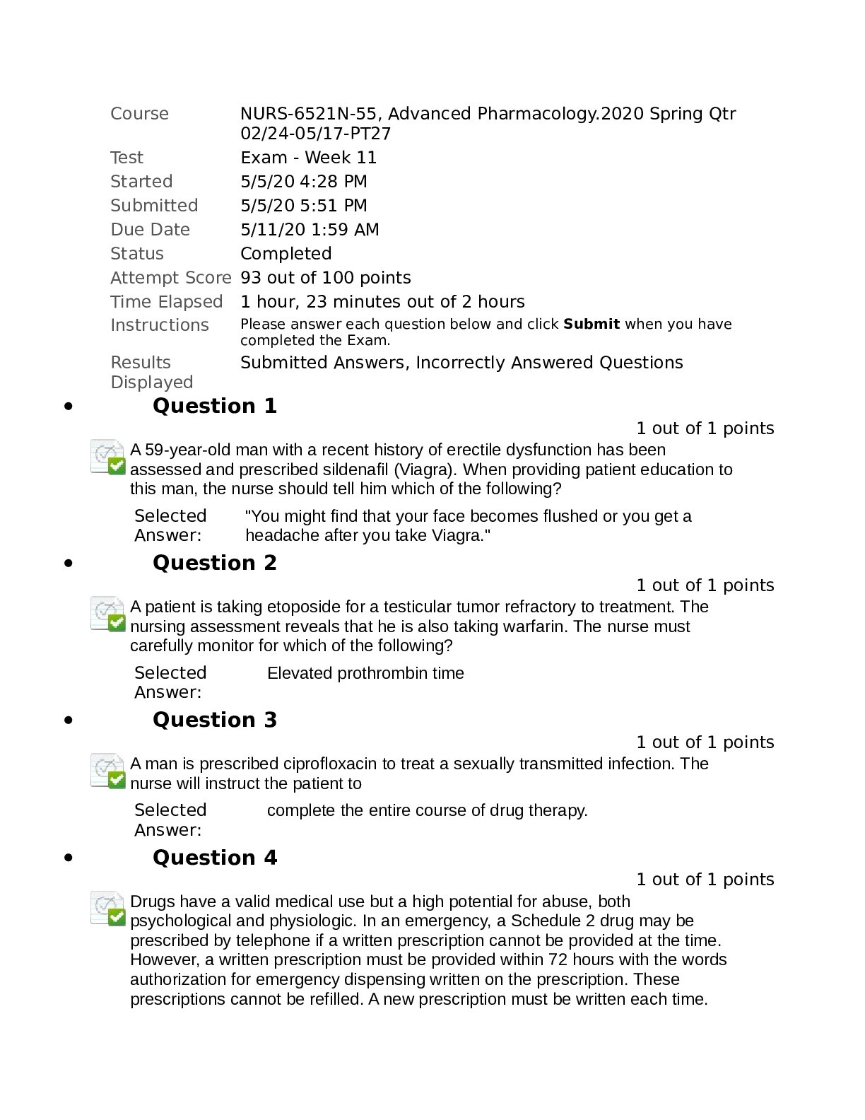 Preview image for NURS6521: Advanced Pharmacology Mid-term Exam Review (Fall 2020