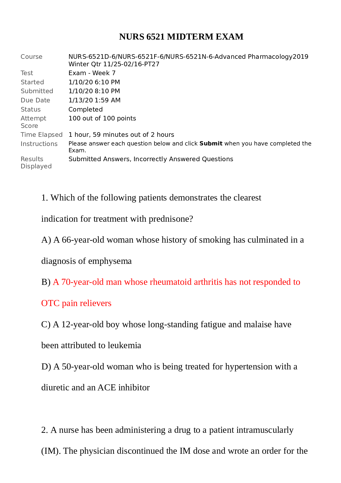 Preview image for NURS-6521-MIDTERM-EXAM-Set-1 (GRADED A+)