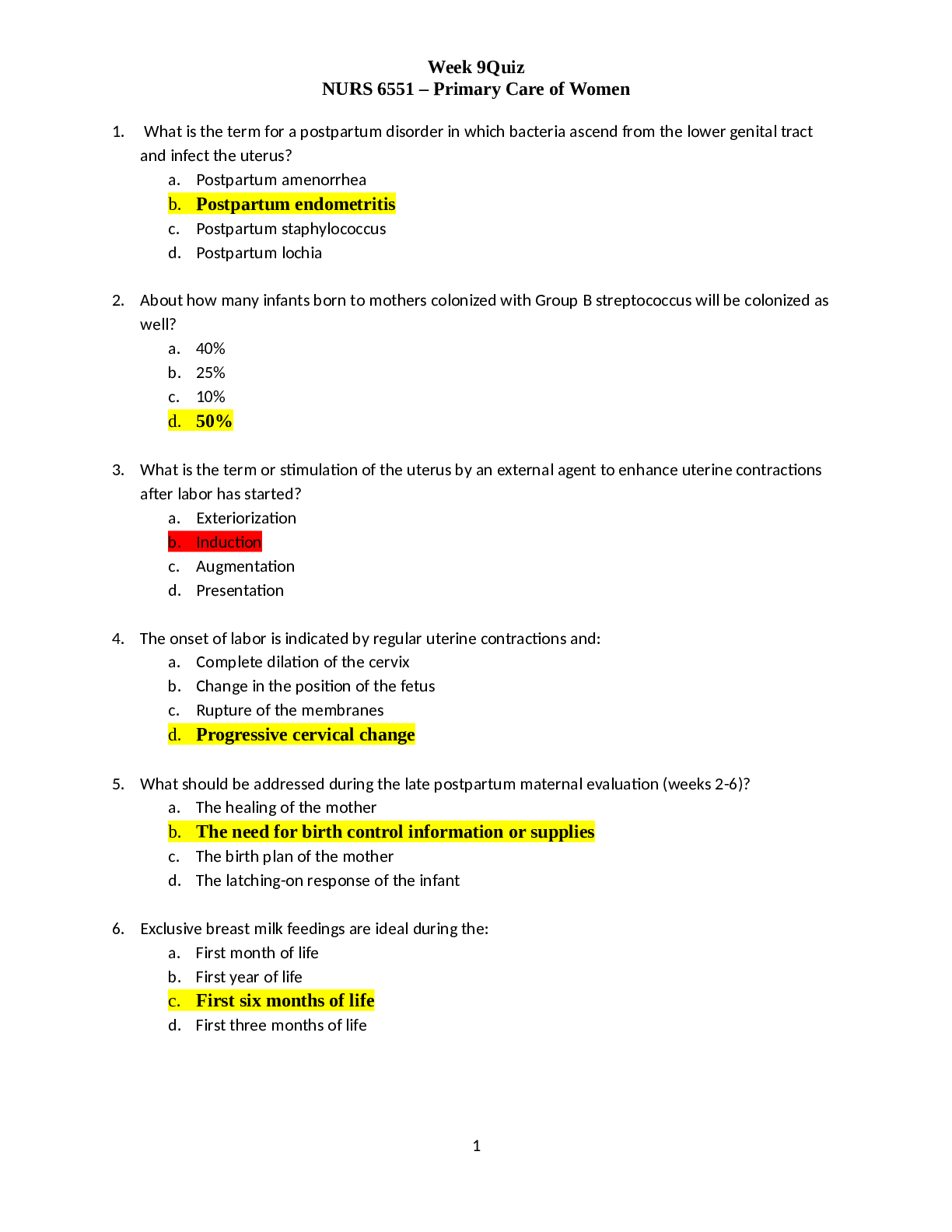 Preview image for NURS 6551 Week 9_EXAM[ALREADY GRADED A}16 PAGES_Walden University