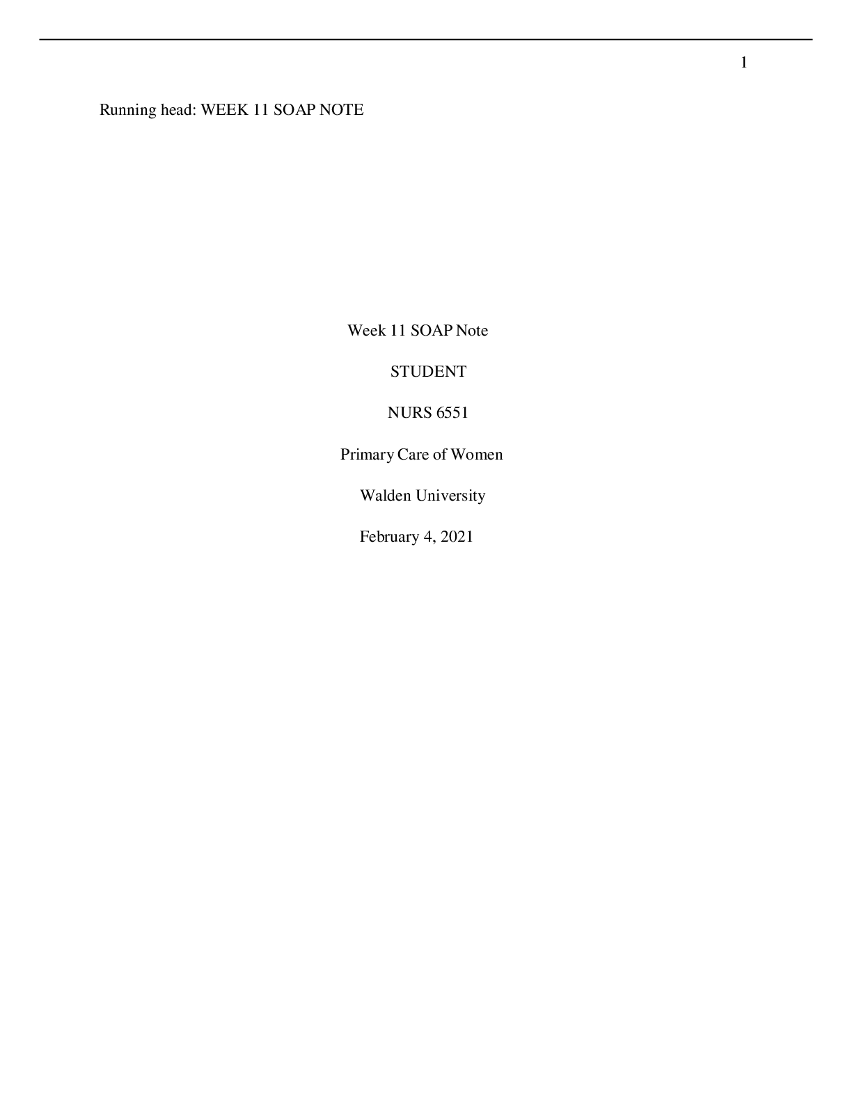 Preview image for Walden University NURS 6551 Wk 11 SOAP Note