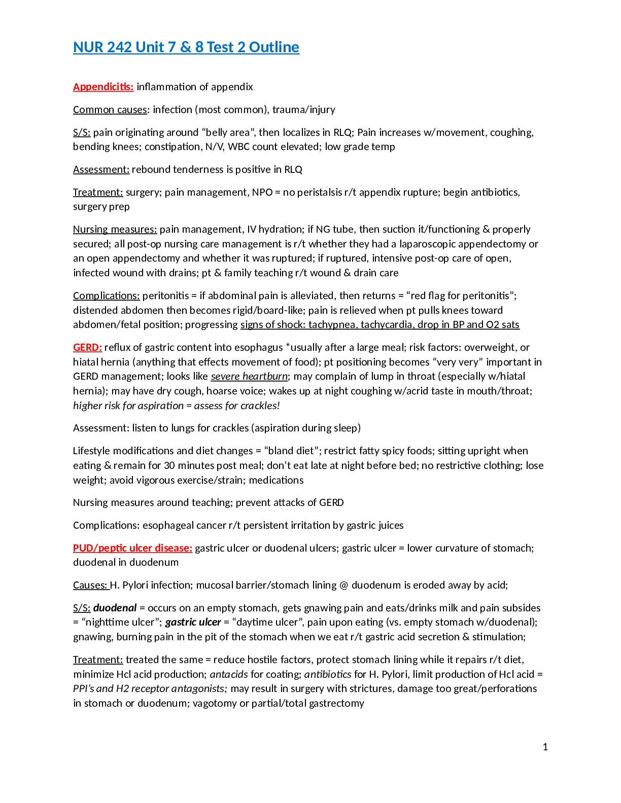 Preview image for Galen College of Nursing NUR 242NUR 242 Test 3 Recaps Units 7 & 8 (1)
