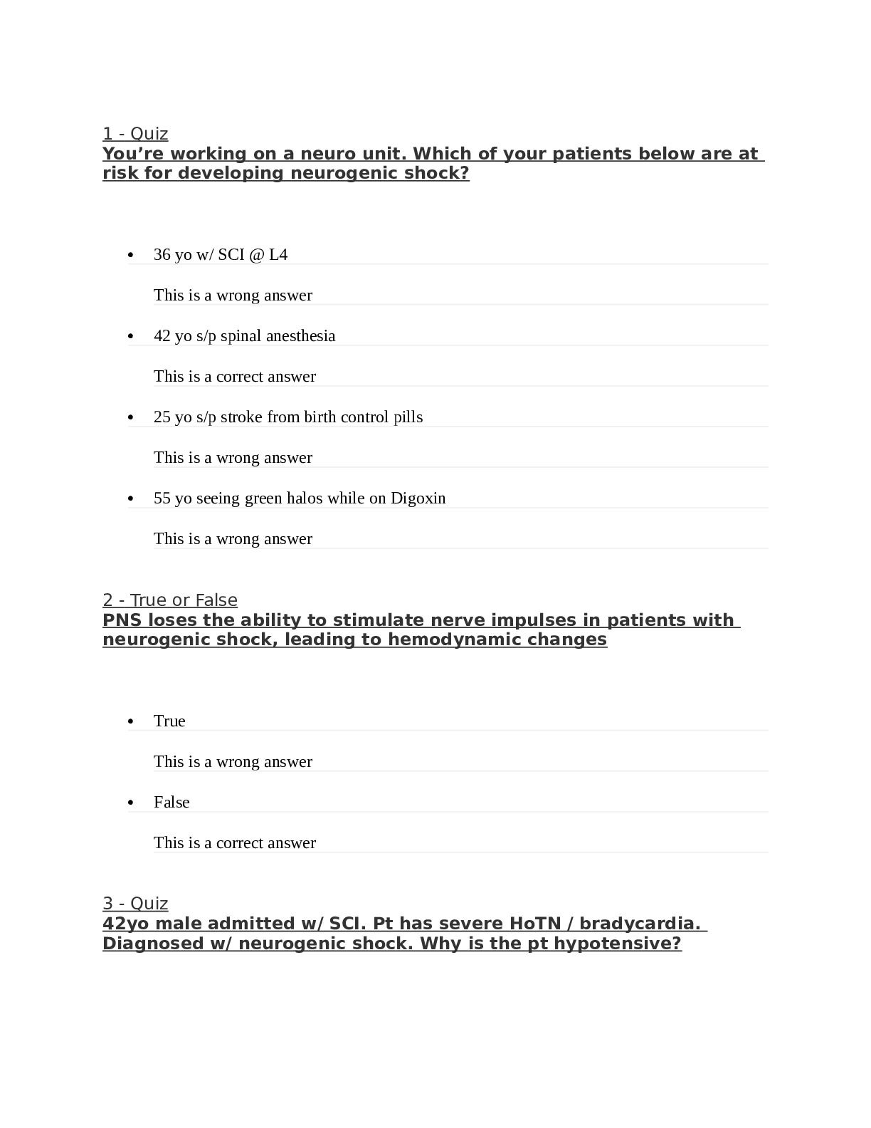 Preview image for NUR 265 advanced med surge 2 (shock) Questions with Answers; Galen.