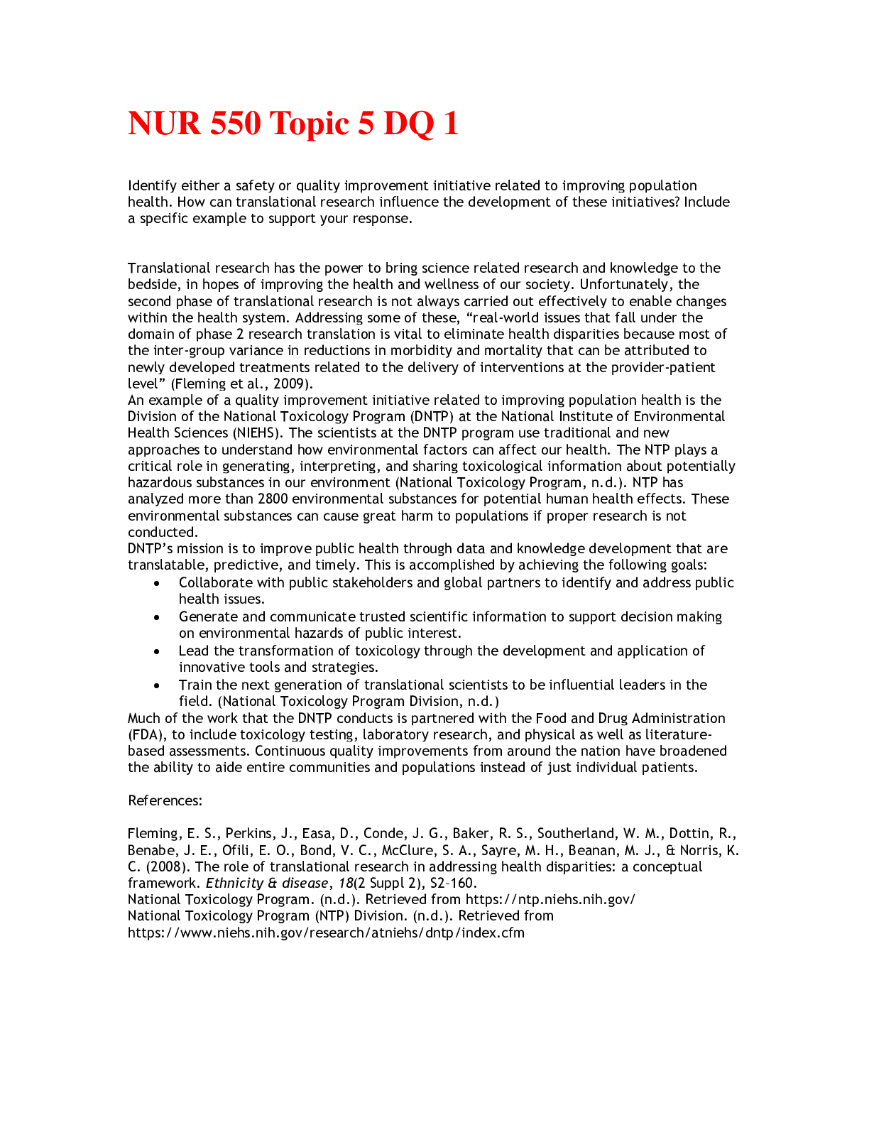 Preview image for NUR 550 Topic 5 DQ 2