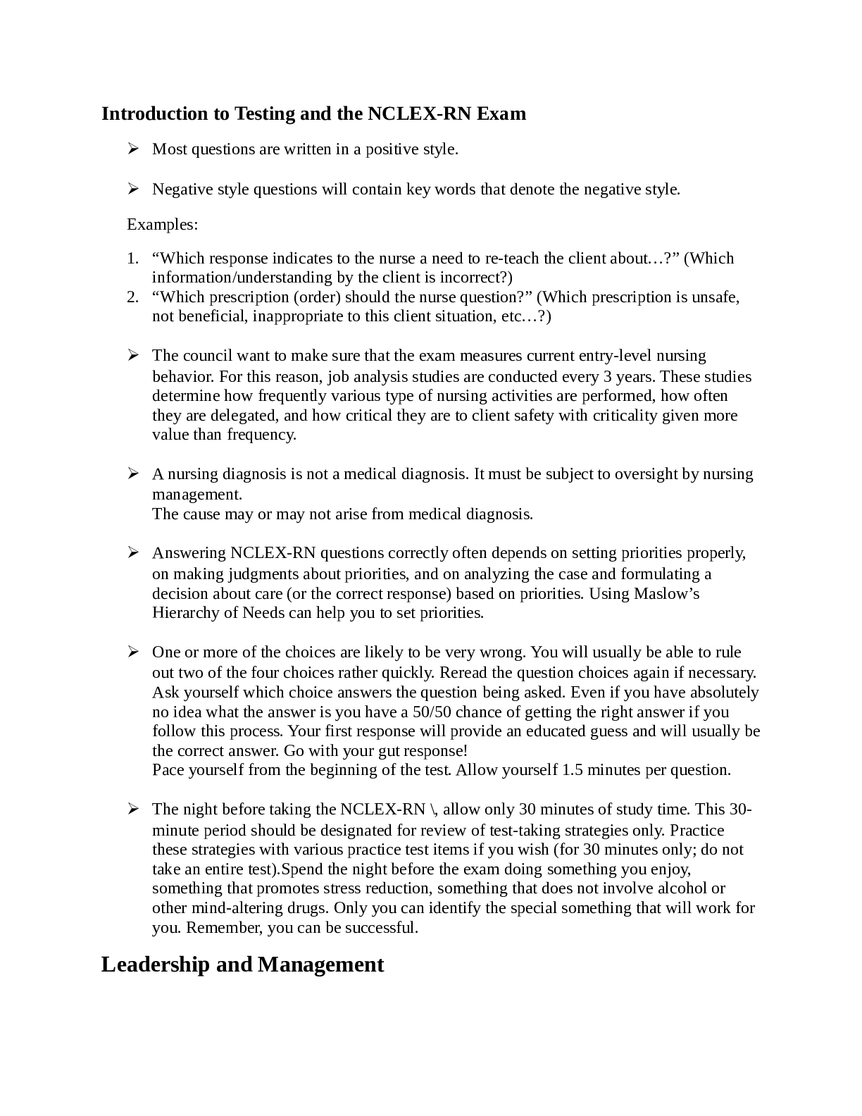 Preview image for Nclex Hints : Introduction to Testing and the NCLEX-RN Exam