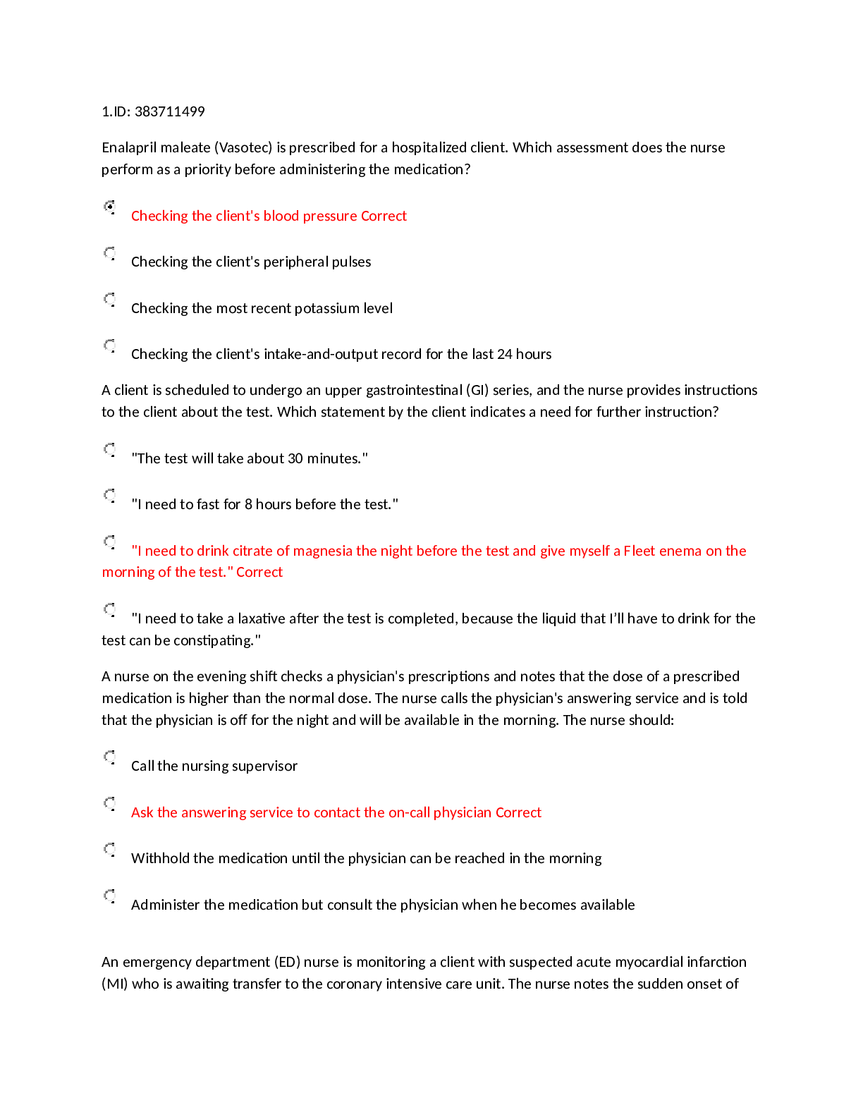 Preview image for HESI Comprehensive Exit Exam Answered A+ Solution Guide; Spring 2022