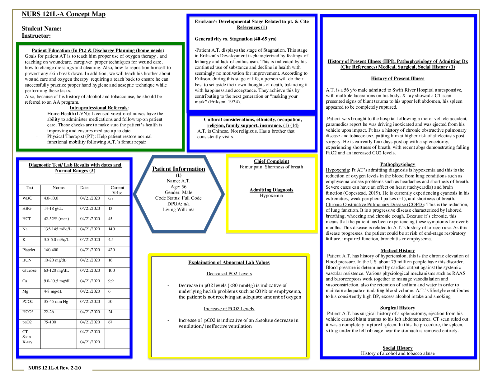 Preview of West Coast University NURS 121 Nursing Concept Map FINAL Study guide 100%