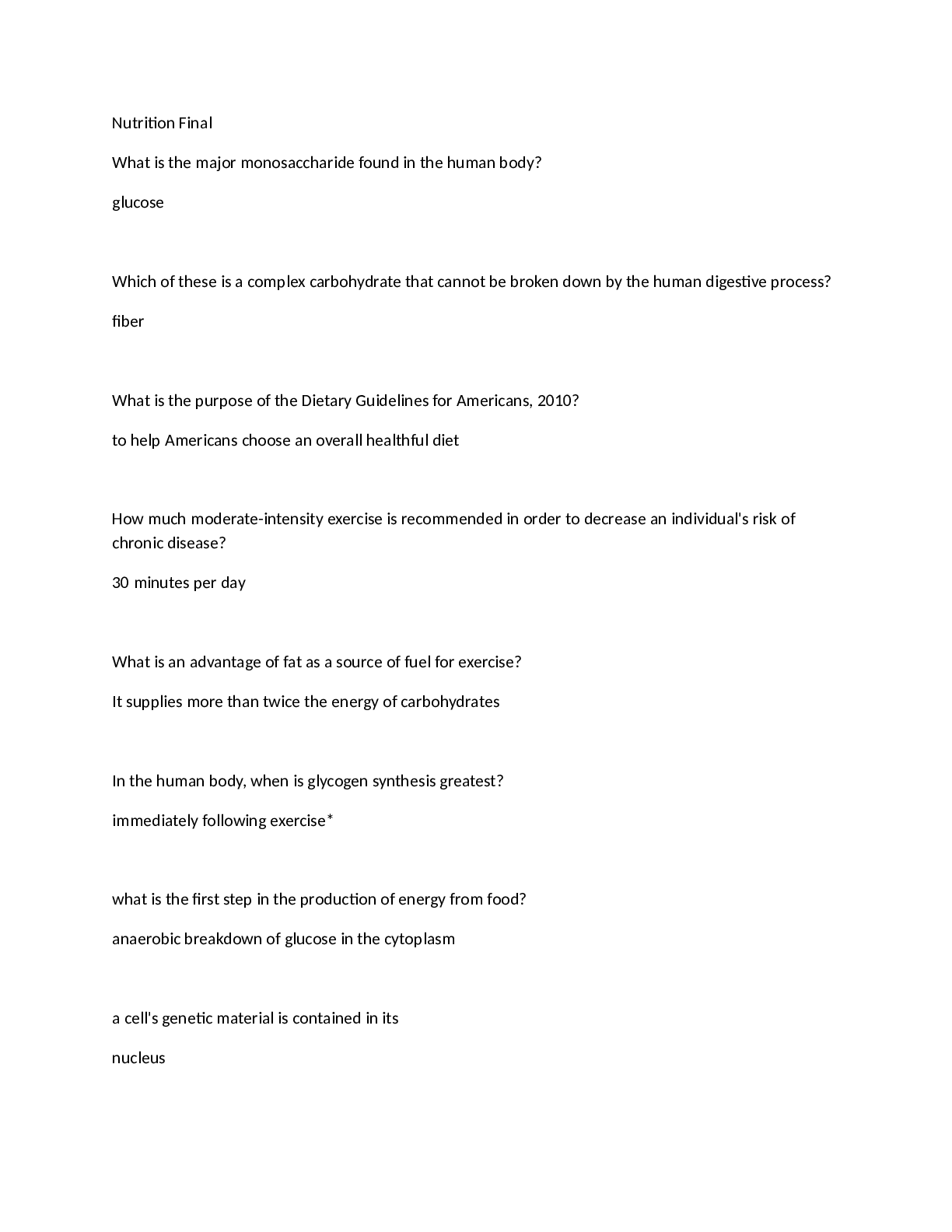 Preview image for Nr 228 - Nutrition Final Exam Review