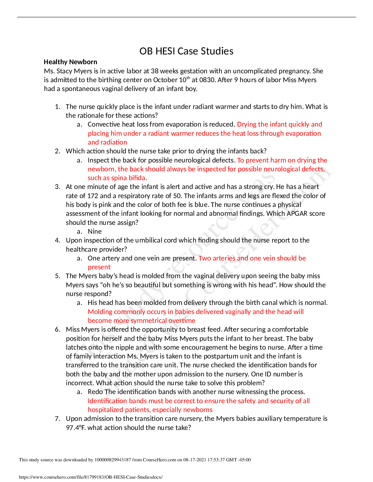 Preview of NUR 2243_OB HESI Case Studies