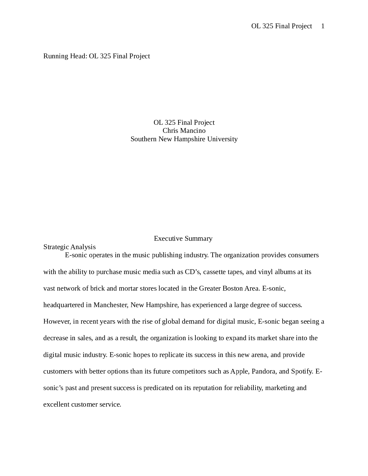 Preview image for OL 325 Final Project Chris Mancino Southern New Hampshire University