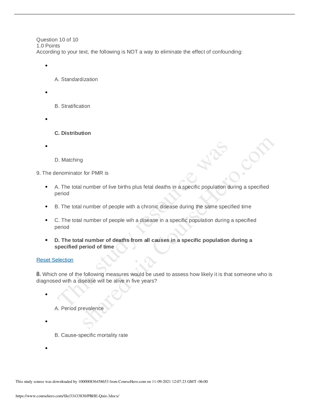 Preview image for MENTAL WELNNES  PBHE_QUIZ AND ANSWERS GRADEA+
