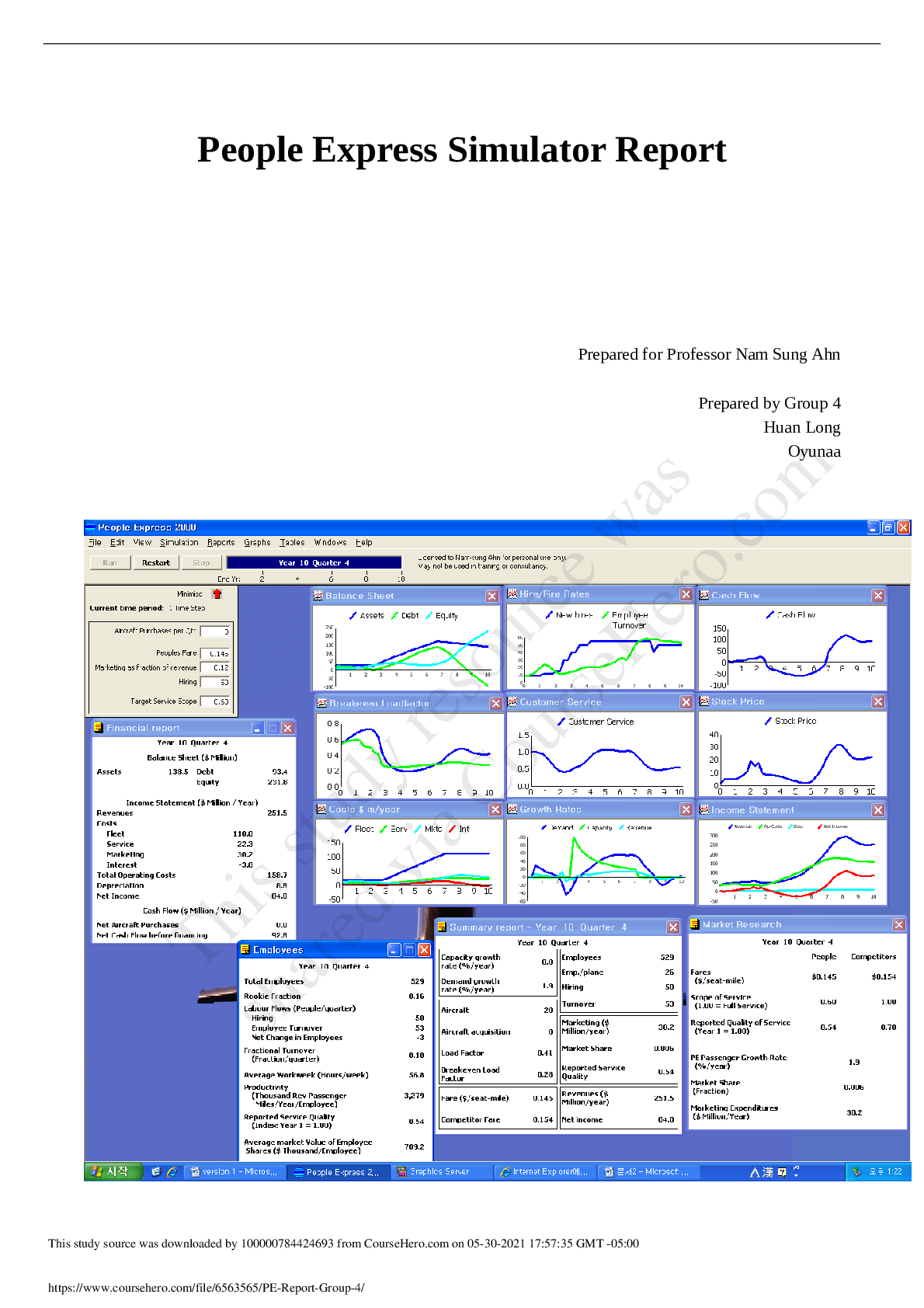 Preview image for People Express Simulator Report-VERIFIED BY EXPERTS-GRADED A