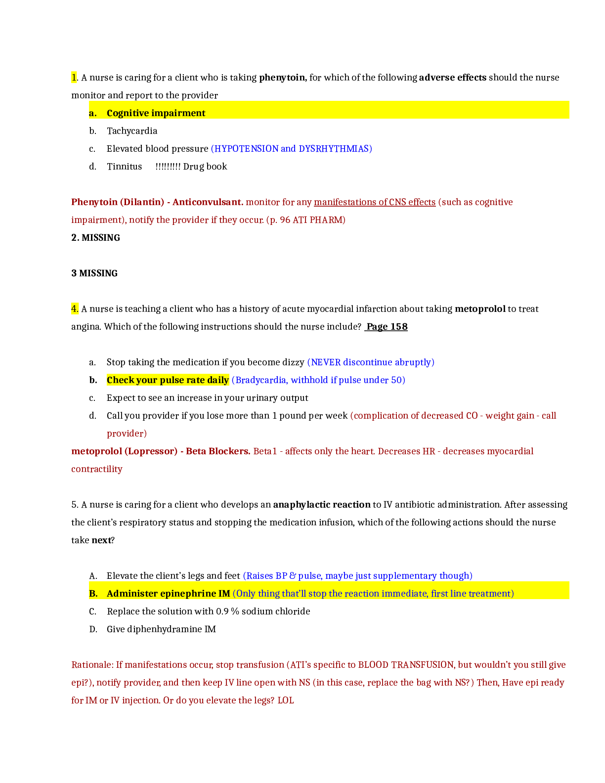 Preview image for RN ATI PHARMACOLOGY PROCTORED EXAM VERSION 1 2019 70 QUESTIONS & ANSWERS