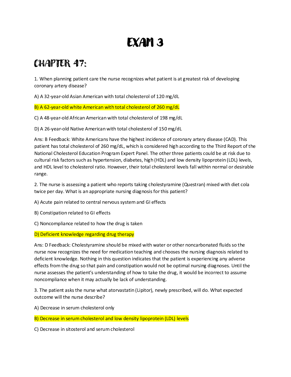 Preview image for ATI PHARMACOLOGY PROCTORED EXAM 3