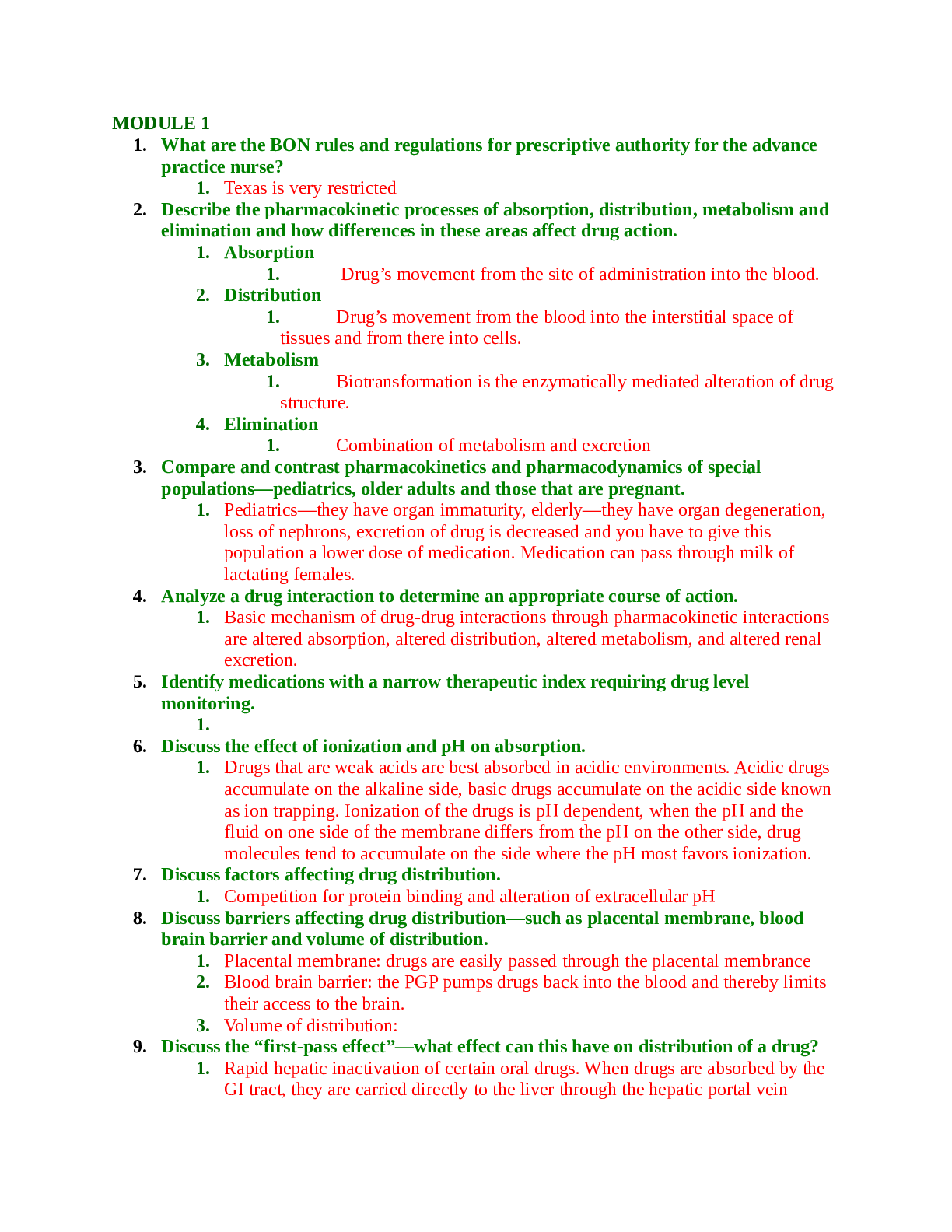 Preview image for NURS 5334 Pharmacology Module 1 Quiz - See Attached Bundle