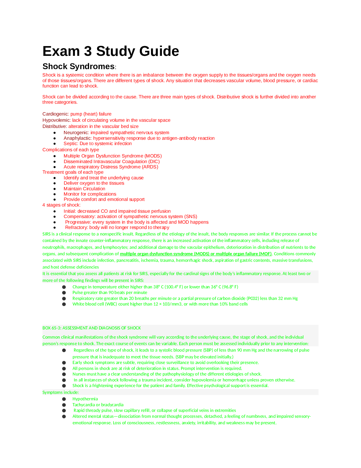 Preview image for Rasmussen College, Minneapolis - PN 3 PN3 Exam 3 Study Guide, Complete A+ help guide, detailed helpful A+ guide; Latest complete solution guide.