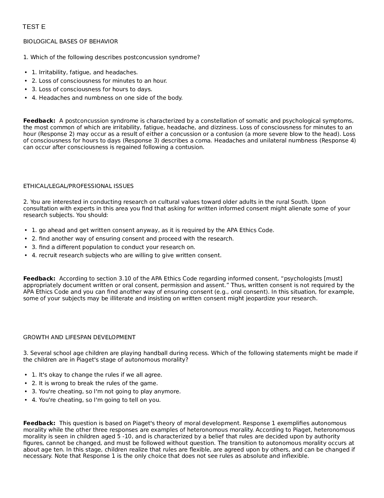 Preview image for EPPP Psychology Licensing Exam TEST E|  WITH COMPLETE SOLUTIONS