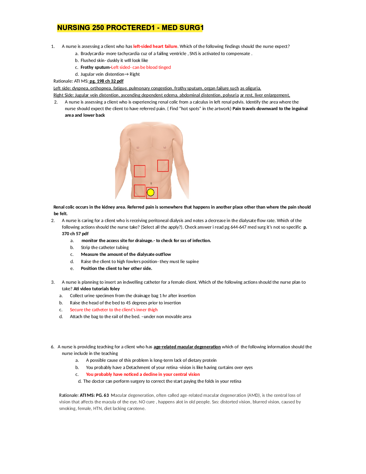 Preview image for ATI MED SURG PROCTORED EXAM | (100 Q&A) 100% CORRECT ANSWERS WITH RATIONALES | (LATEST FALL 2021 | DOWNLOAD TO TO SCORE AN A