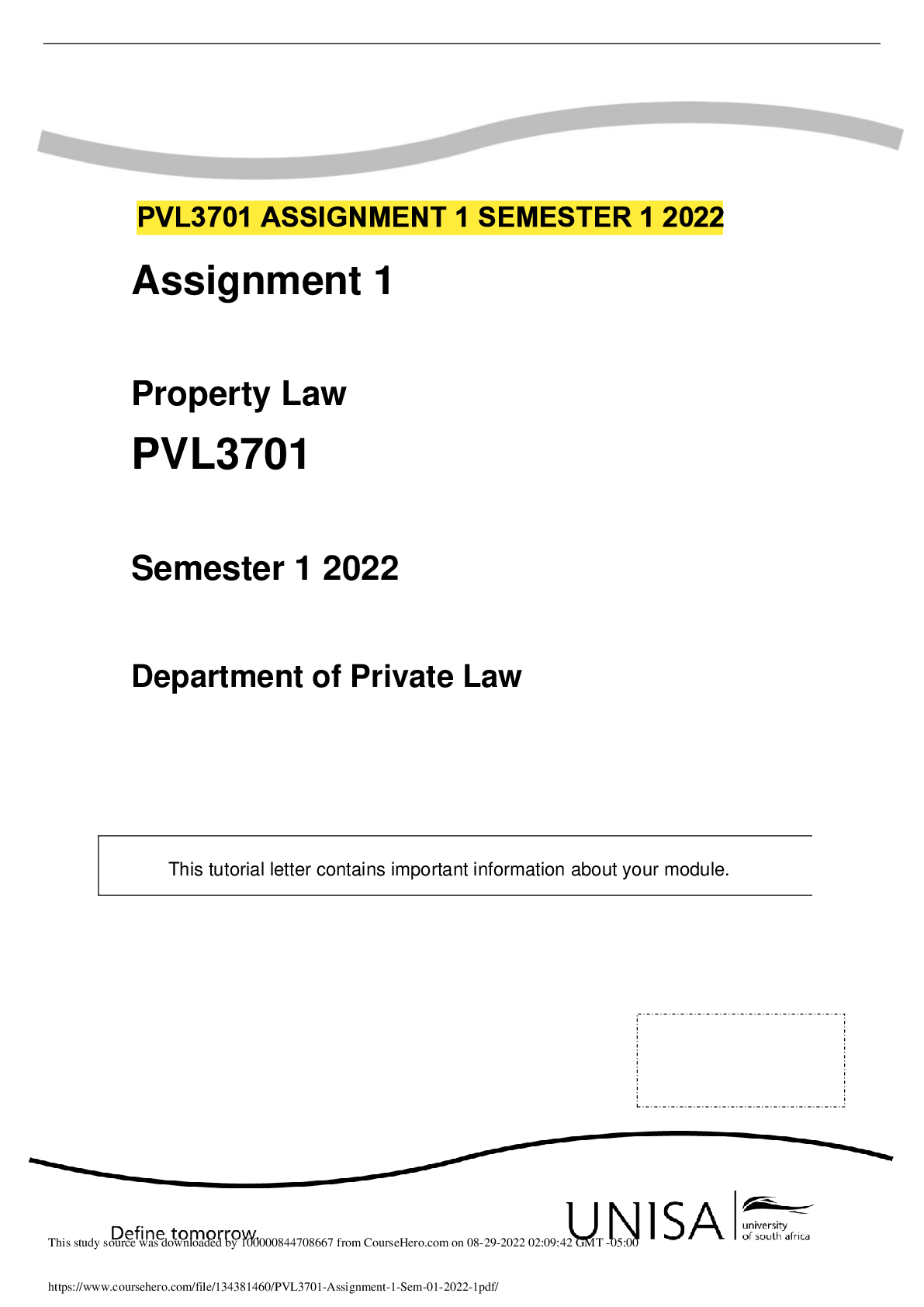 Preview image for PVL3701 ASSIGNMENT 1 SEMESTER 1 2022